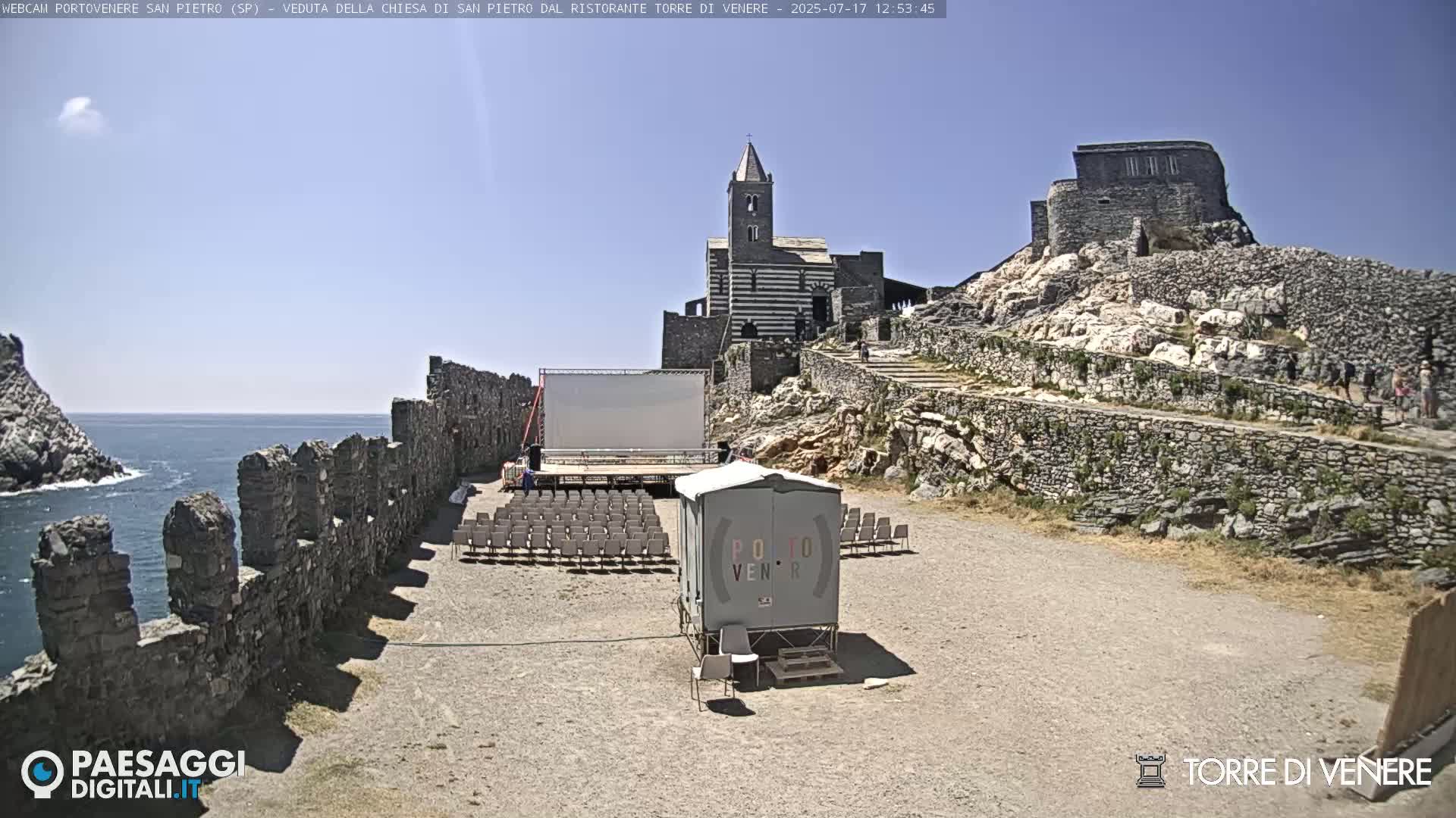 Portovenere Chiesa San Pietro (San Peter's Church Cam) - La Spezia, Linguria, Italy