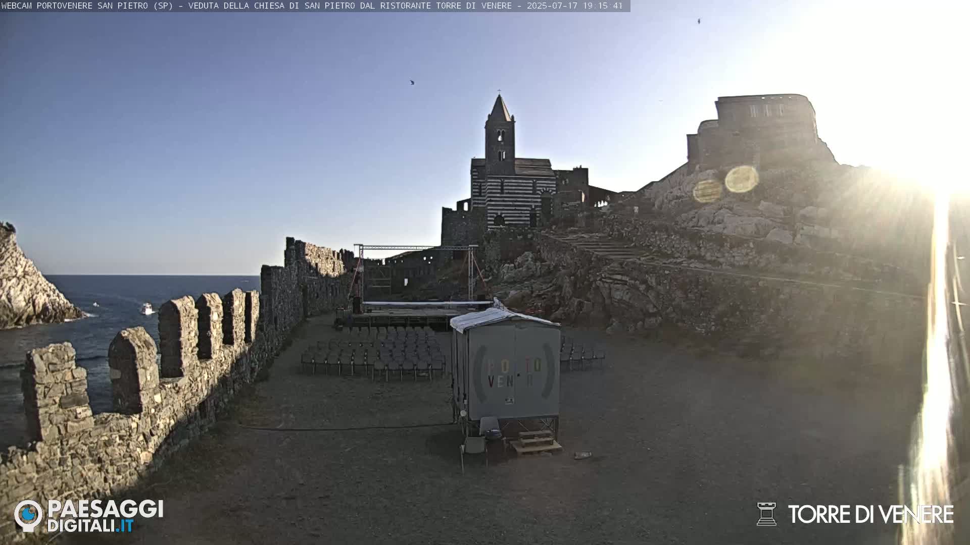 Portovenere Chiesa San Pietro (San Peter's Church Cam) - La Spezia, Linguria, Italy