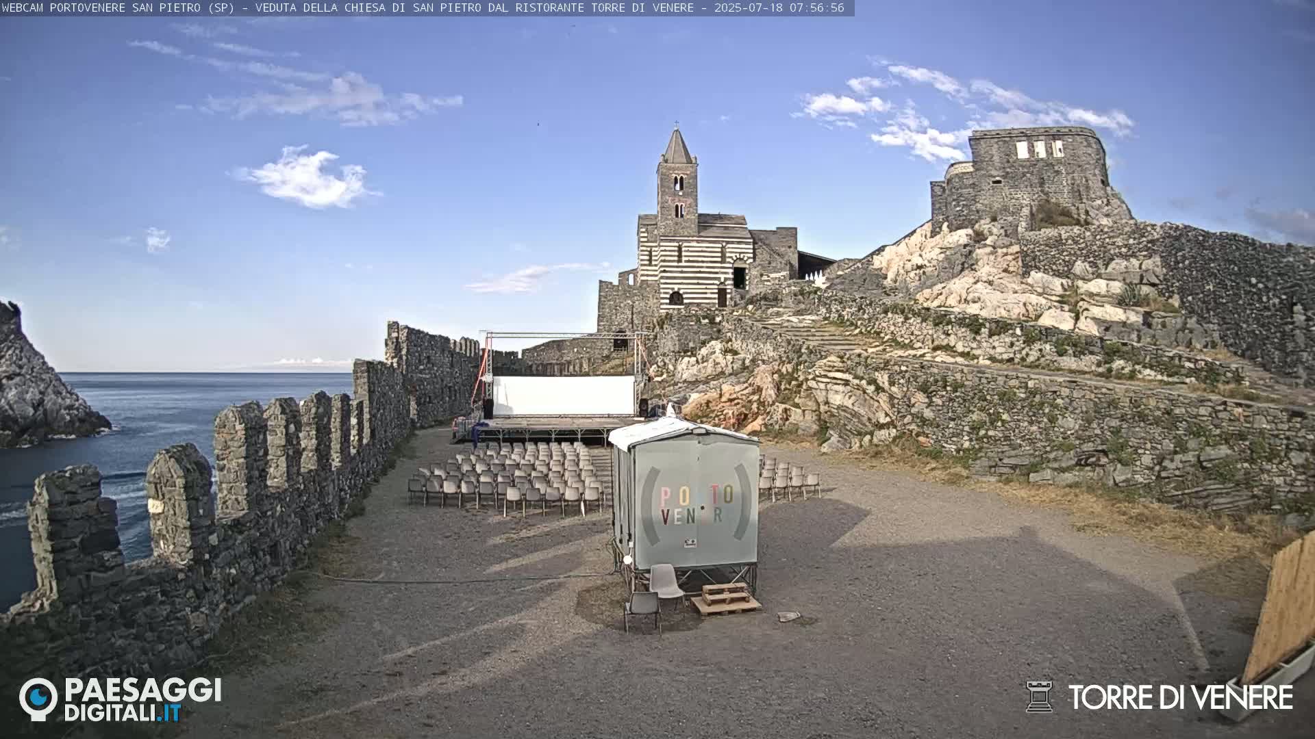 Portovenere Chiesa San Pietro (San Peter's Church Cam) - La Spezia, Linguria, Italy