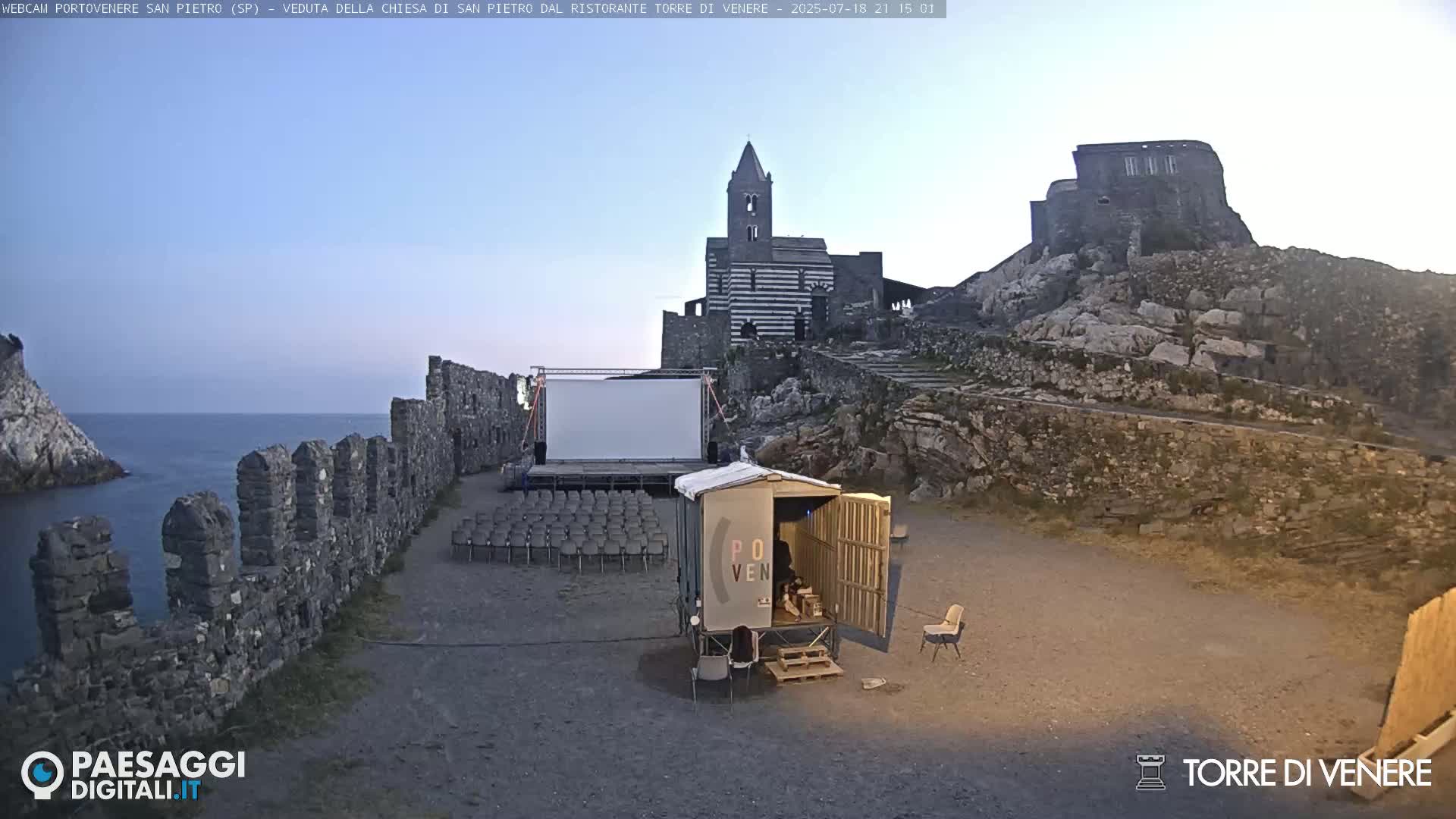 Portovenere Chiesa San Pietro (San Peter's Church Cam) - La Spezia, Linguria, Italy