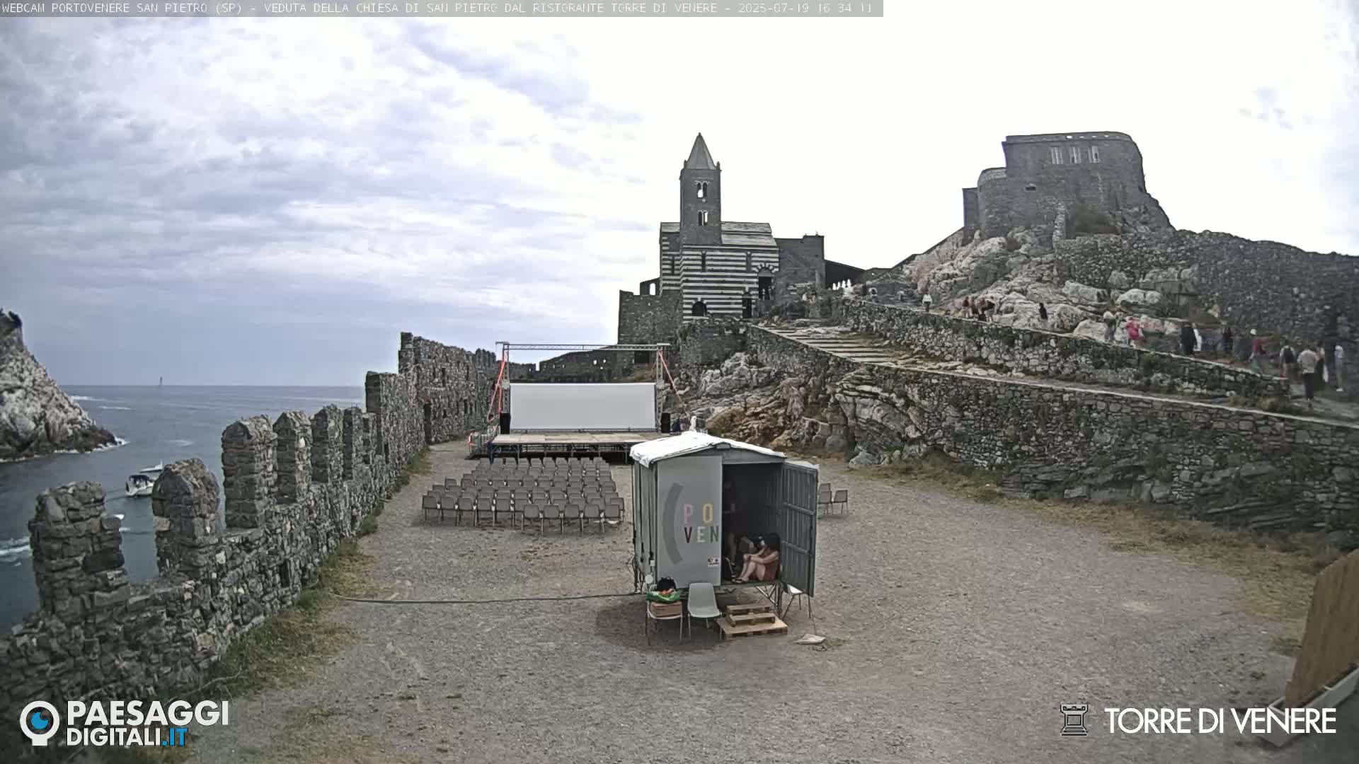 Portovenere Chiesa San Pietro (San Peter's Church Cam) - La Spezia, Linguria, Italy