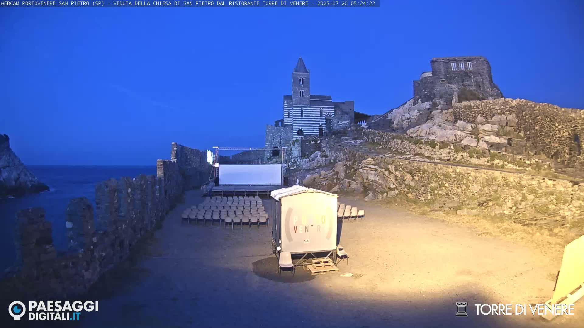 Portovenere Chiesa San Pietro (San Peter's Church Cam) - La Spezia, Linguria, Italy