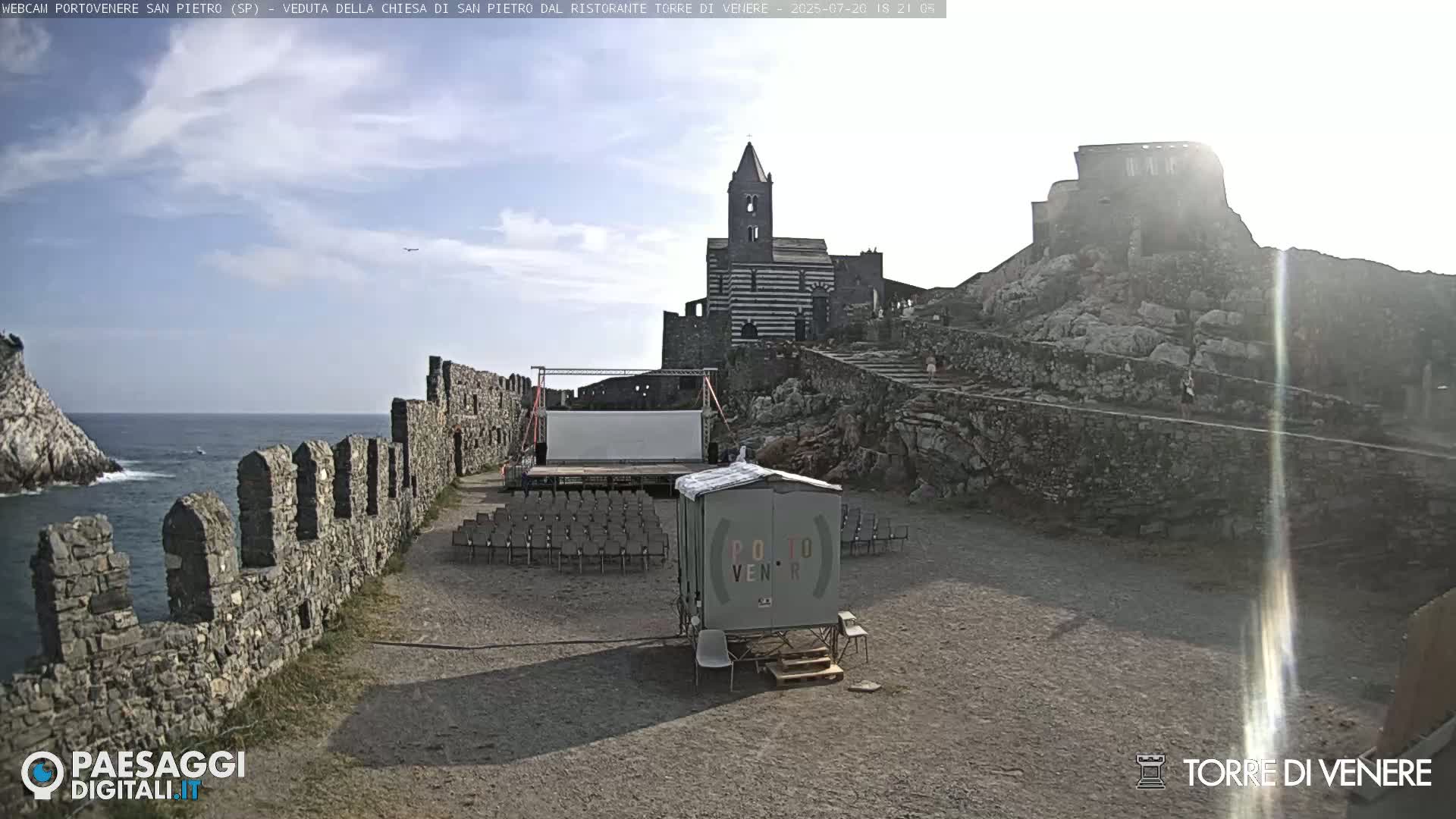 Portovenere Chiesa San Pietro (San Peter's Church Cam) - La Spezia, Linguria, Italy