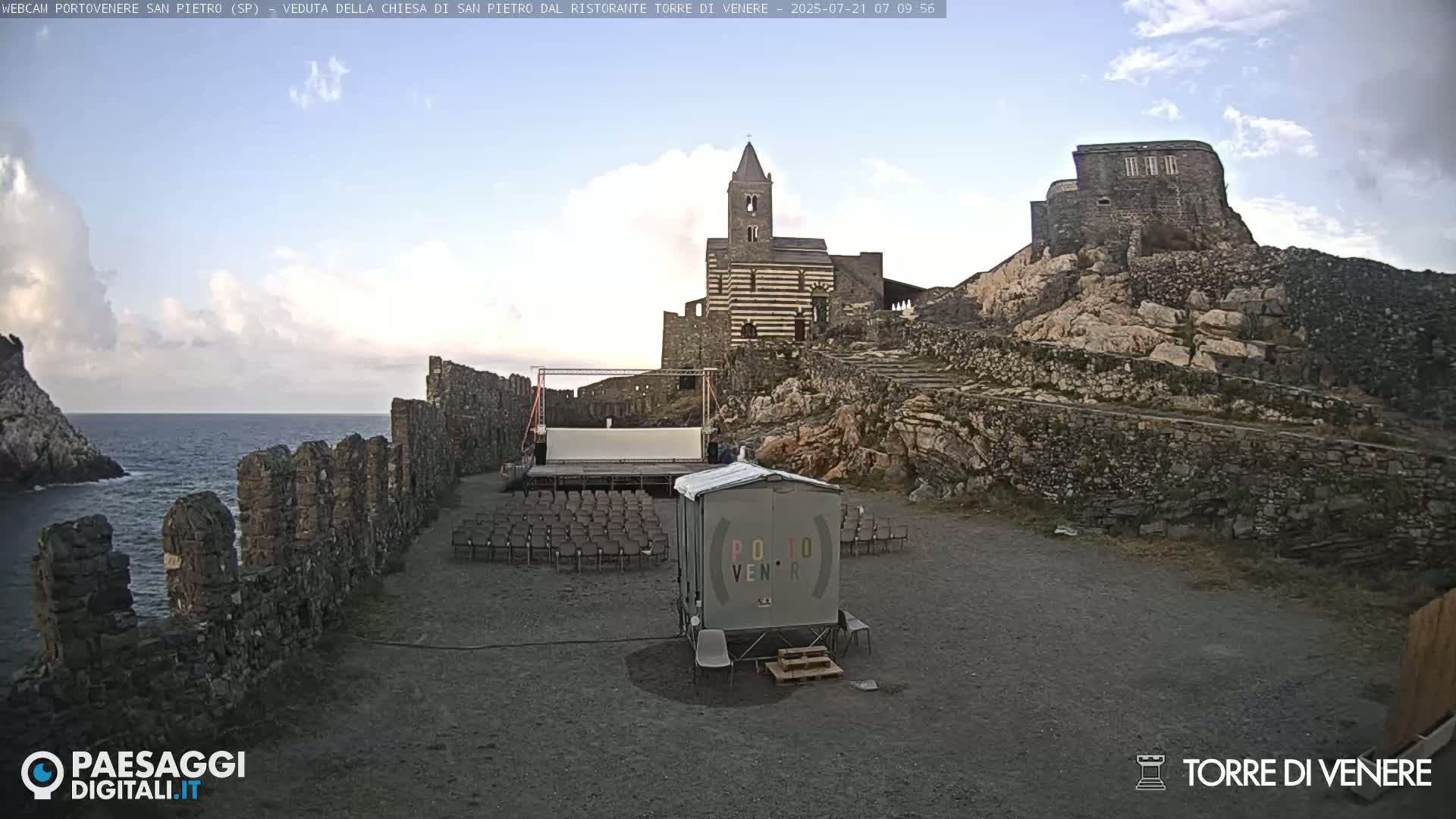 Portovenere Chiesa San Pietro (San Peter's Church Cam) - La Spezia, Linguria, Italy