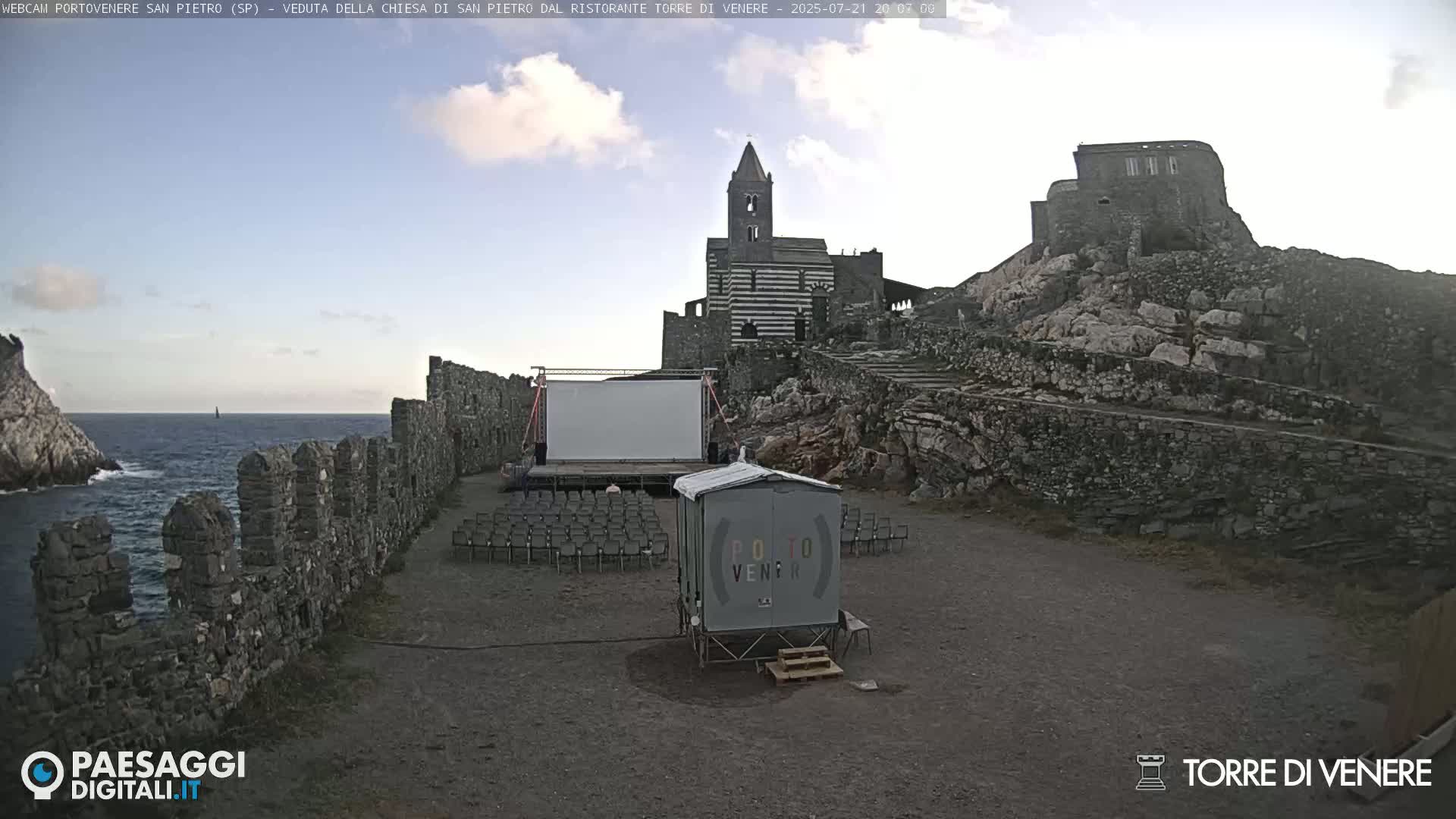 Portovenere Chiesa San Pietro (San Peter's Church Cam) - La Spezia, Linguria, Italy