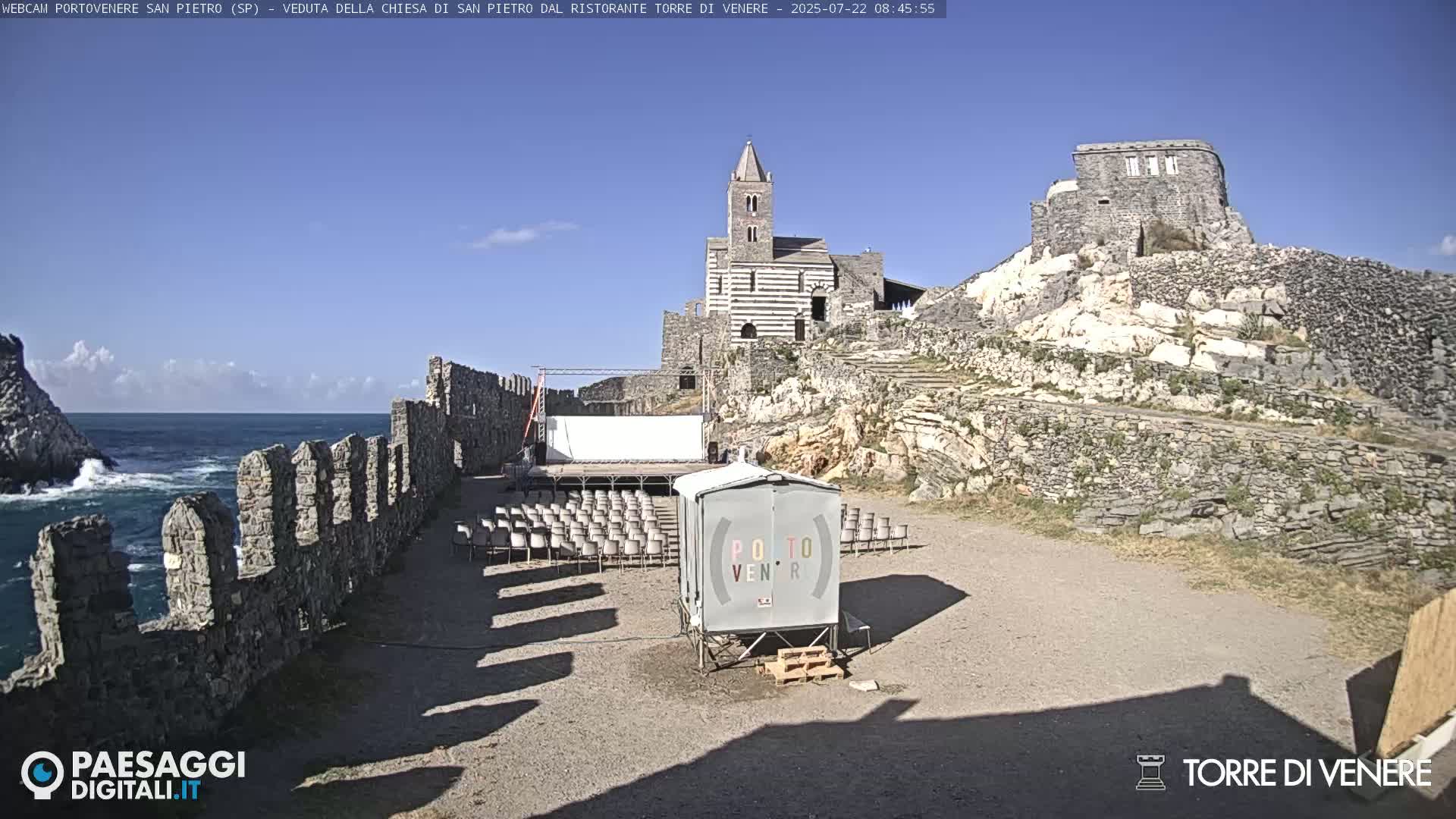 Portovenere Chiesa San Pietro (San Peter's Church Cam) - La Spezia, Linguria, Italy