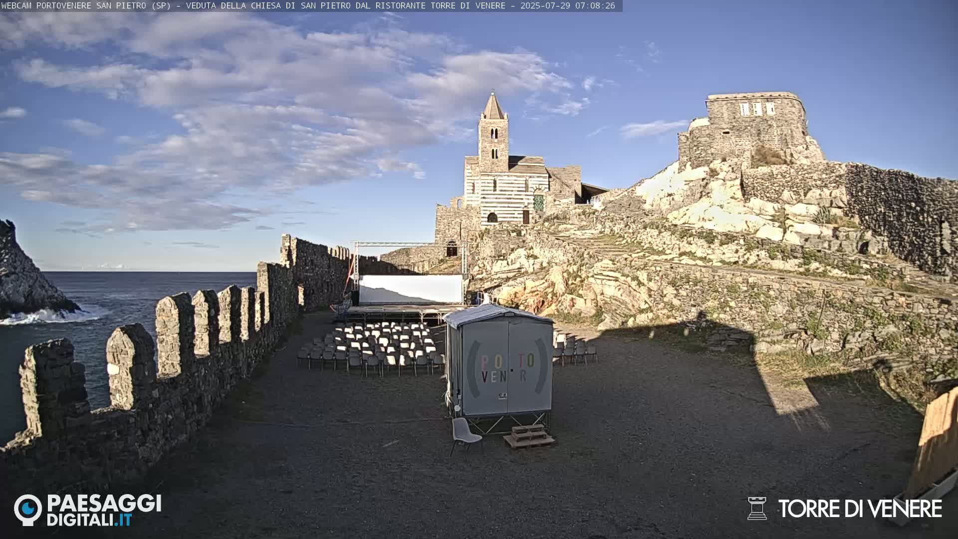 Portovenere Chiesa San Pietro (San Peter's Church Cam) - La Spezia, Linguria, Italy