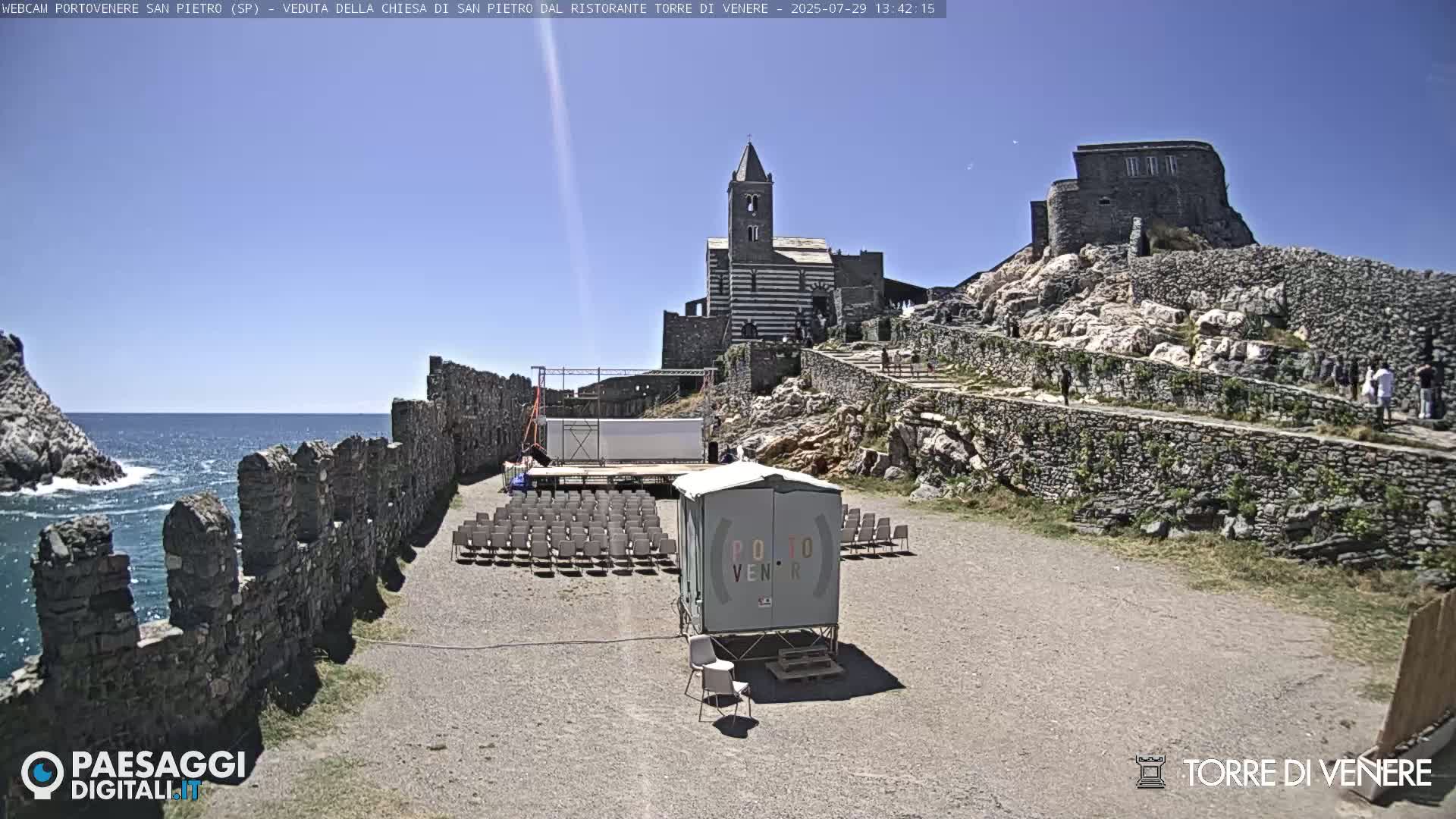 Portovenere Chiesa San Pietro (San Peter's Church Cam) - La Spezia, Linguria, Italy