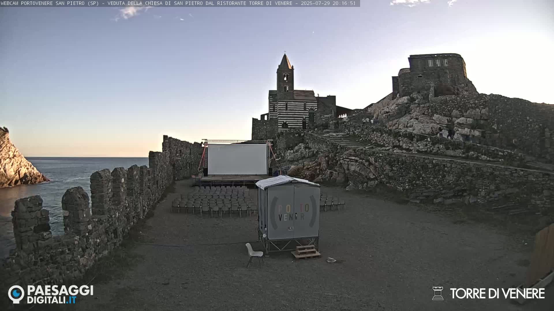 Portovenere Chiesa San Pietro (San Peter's Church Cam) - La Spezia, Linguria, Italy