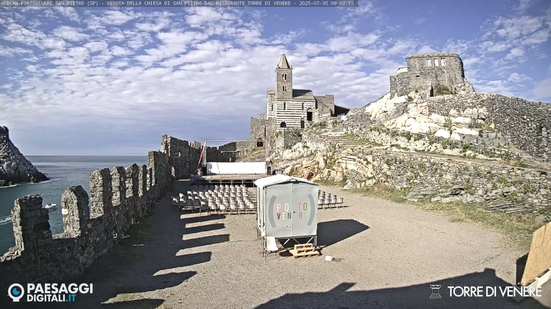 Portovenere Chiesa San Pietro (San Peter's Church Cam) - La Spezia, Linguria, Italy