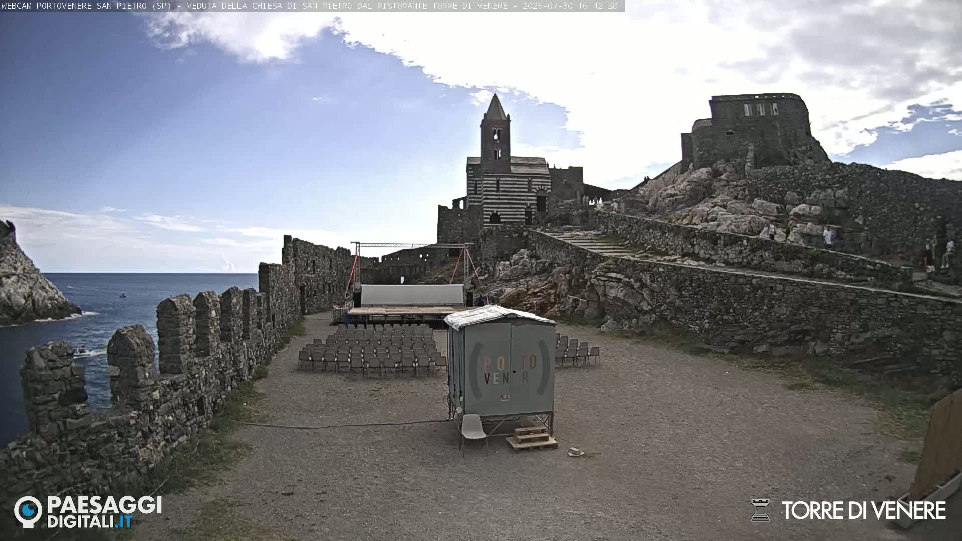 Portovenere Chiesa San Pietro (San Peter's Church Cam) - La Spezia, Linguria, Italy