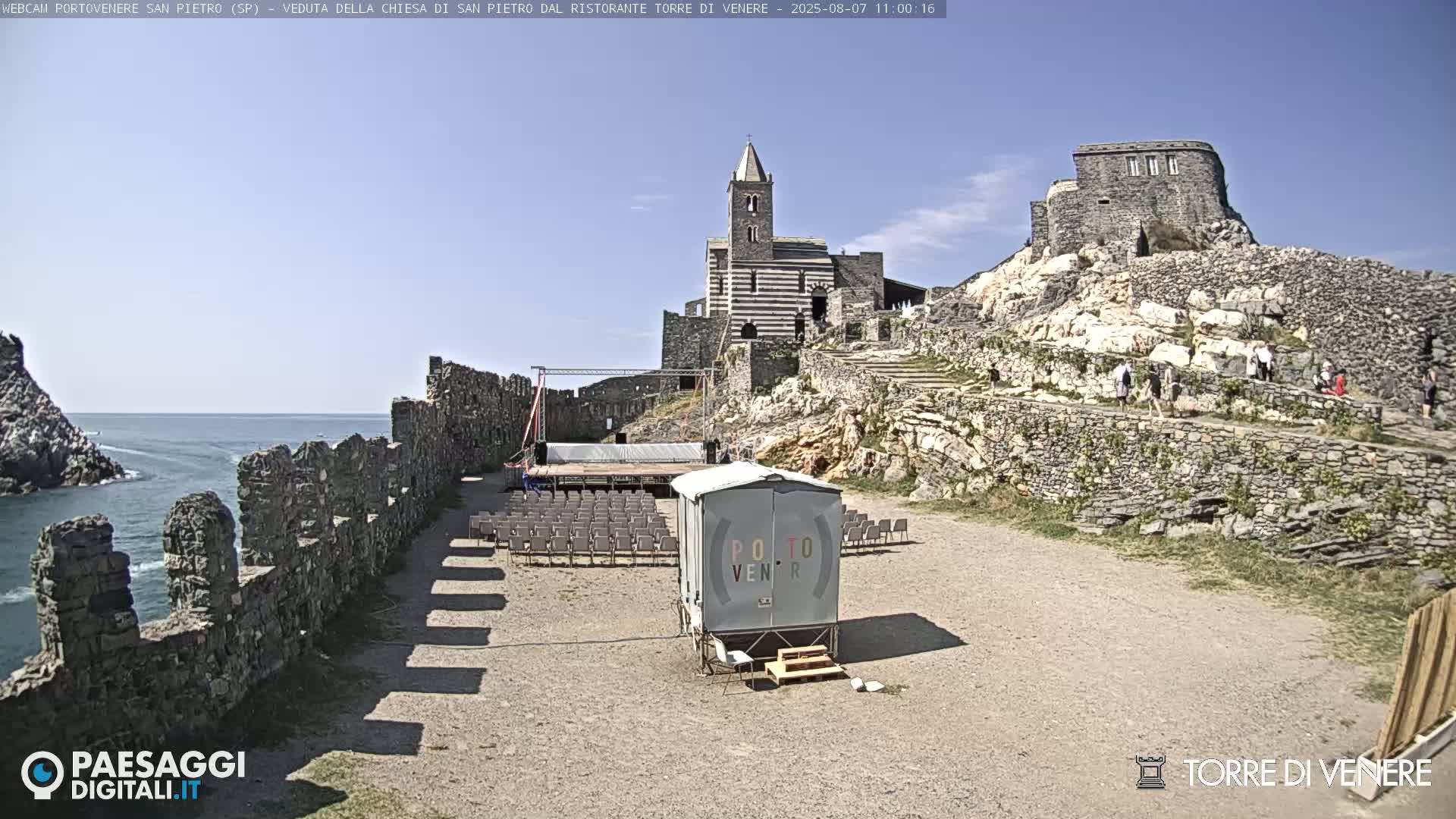 Portovenere Chiesa San Pietro (San Peter's Church Cam) - La Spezia, Linguria, Italy