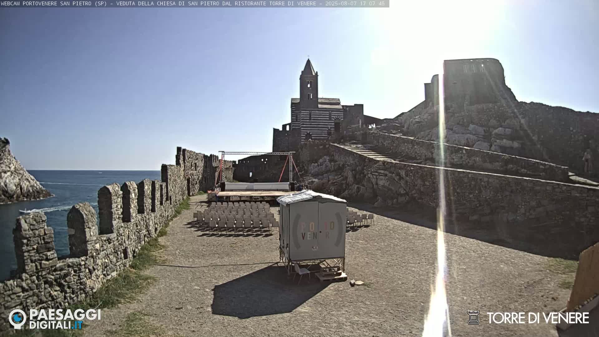 Portovenere Chiesa San Pietro (San Peter's Church Cam) - La Spezia, Linguria, Italy