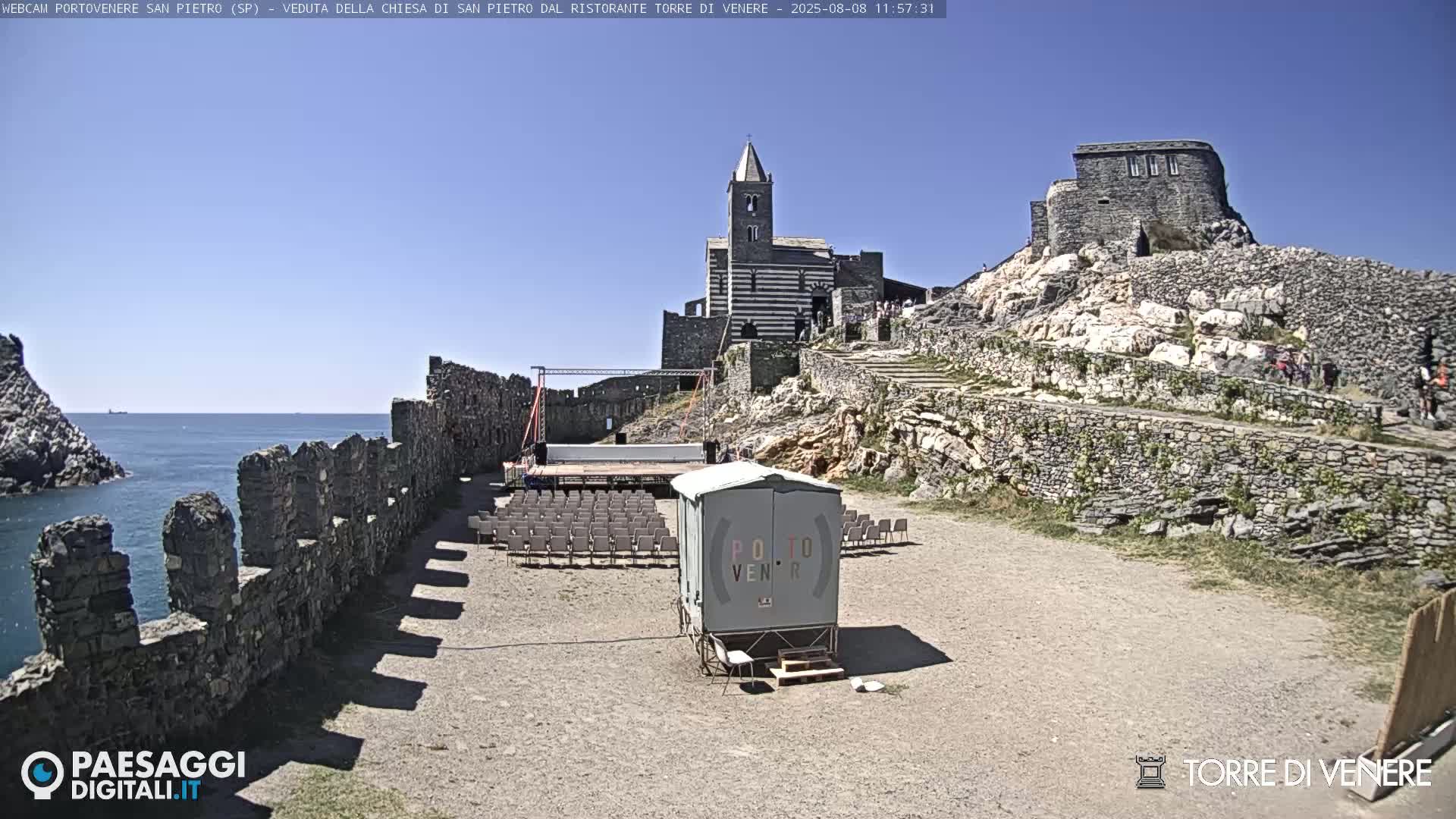 Portovenere Chiesa San Pietro (San Peter's Church Cam) - La Spezia, Linguria, Italy