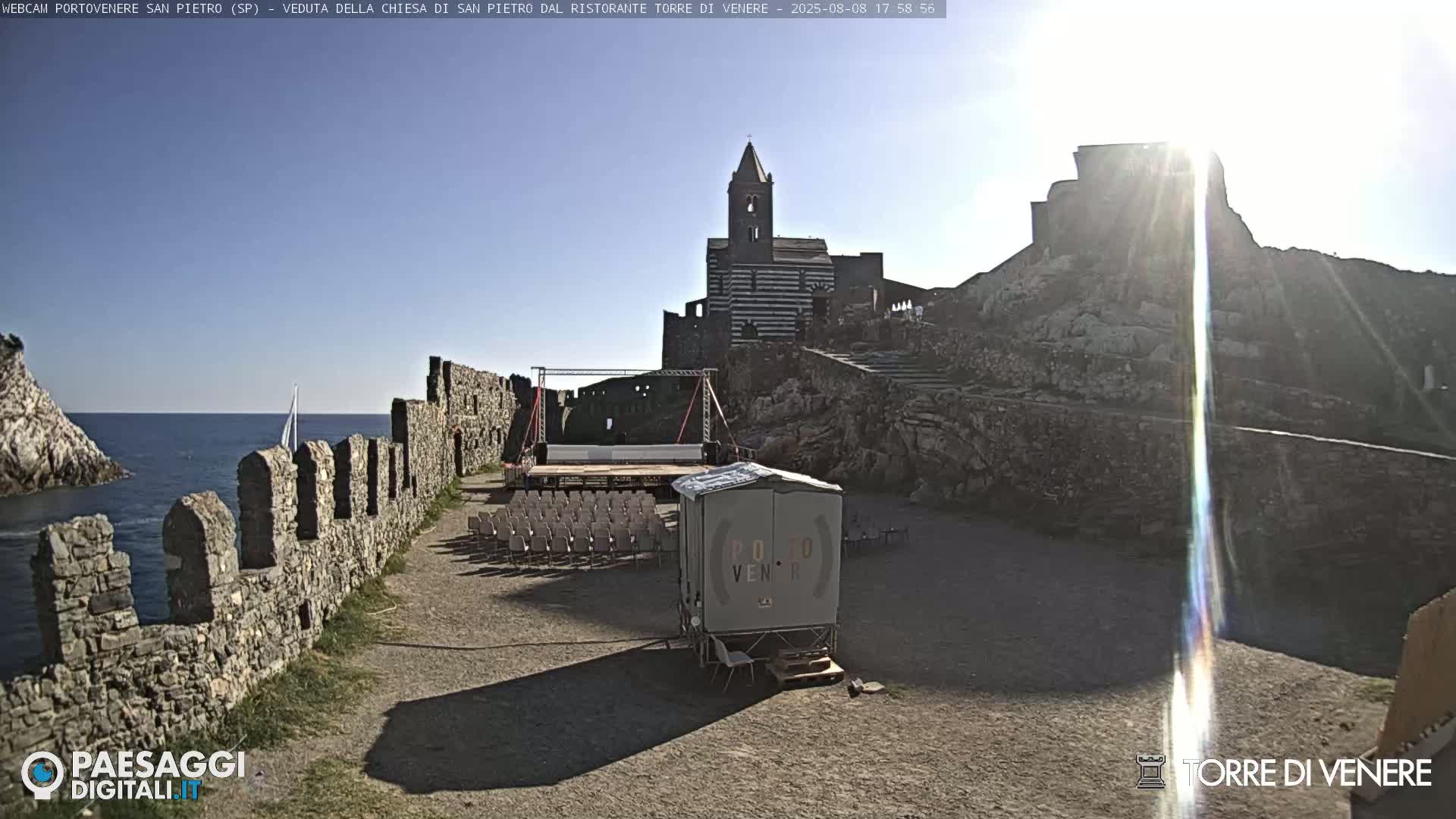 Portovenere Chiesa San Pietro (San Peter's Church Cam) - La Spezia, Linguria, Italy