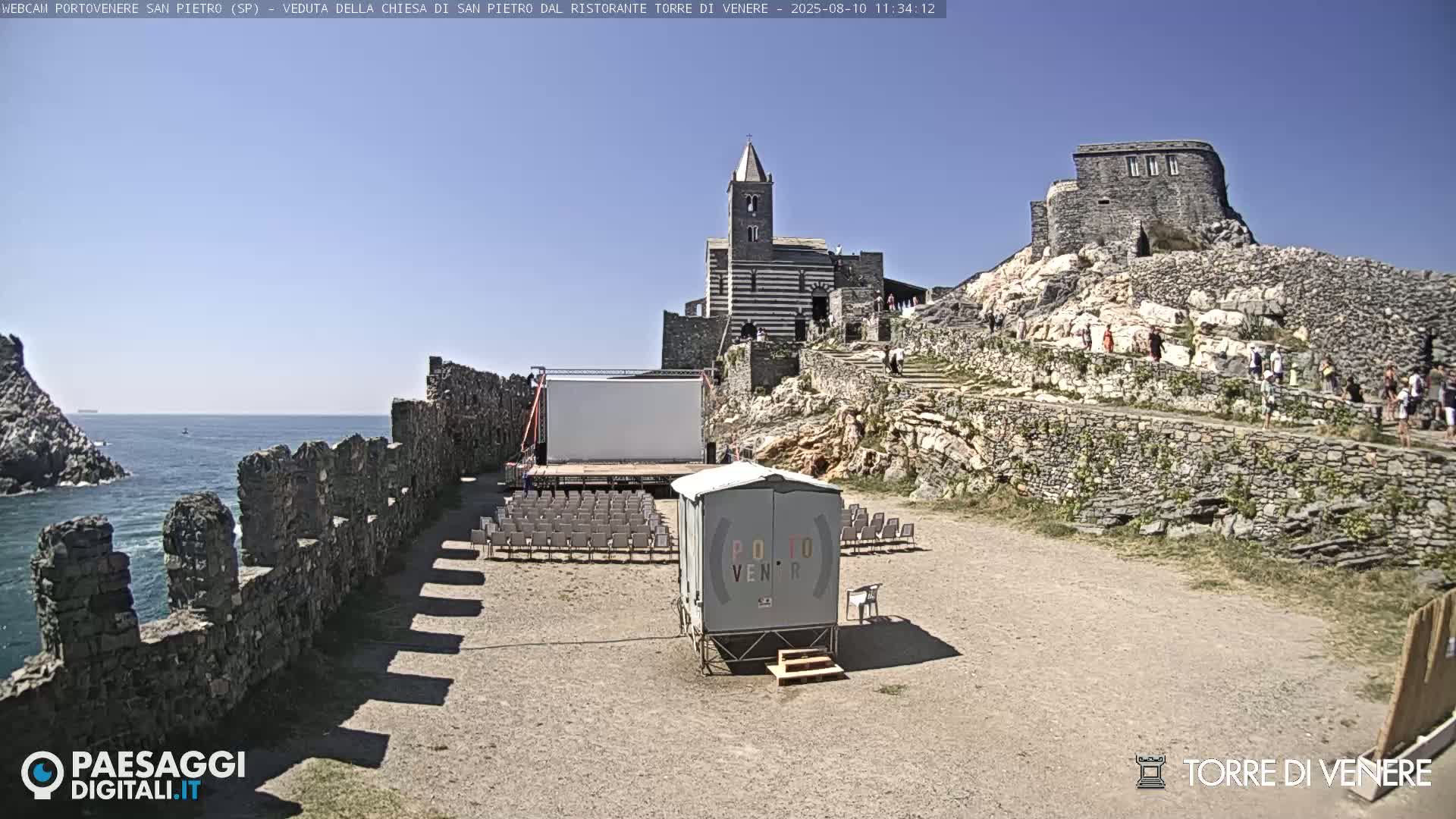 Portovenere Chiesa San Pietro (San Peter's Church Cam) - La Spezia, Linguria, Italy