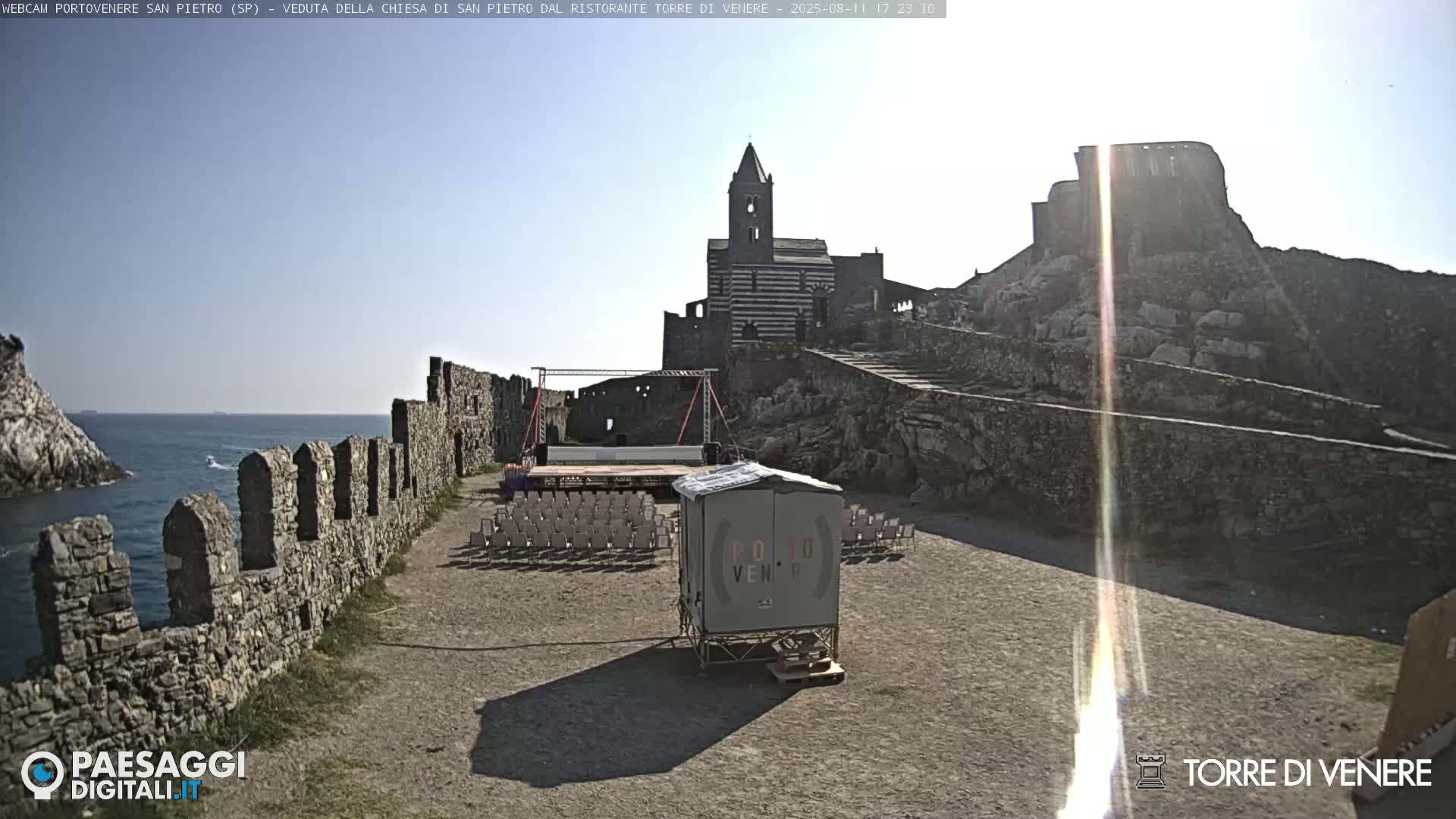 Portovenere Chiesa San Pietro (San Peter's Church Cam) - La Spezia, Linguria, Italy