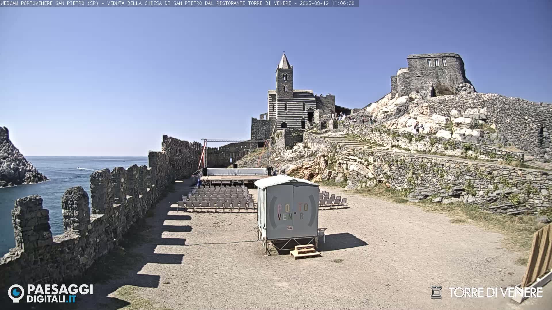Portovenere Chiesa San Pietro (San Peter's Church Cam) - La Spezia, Linguria, Italy