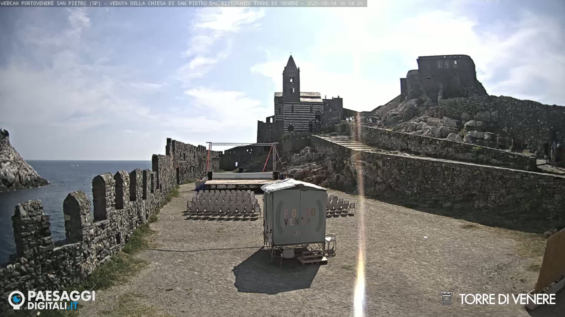 Portovenere Chiesa San Pietro (San Peter's Church Cam) - La Spezia, Linguria, Italy