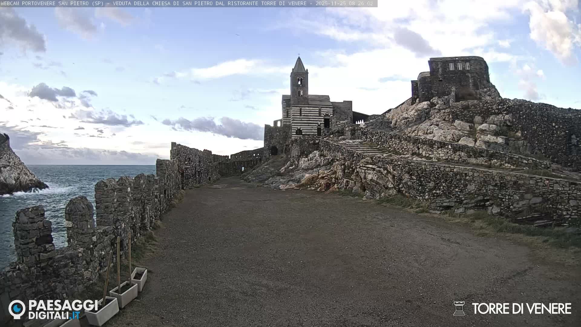 Portovenere Chiesa San Pietro (San Peter's Church Cam) - La Spezia, Linguria, Italy