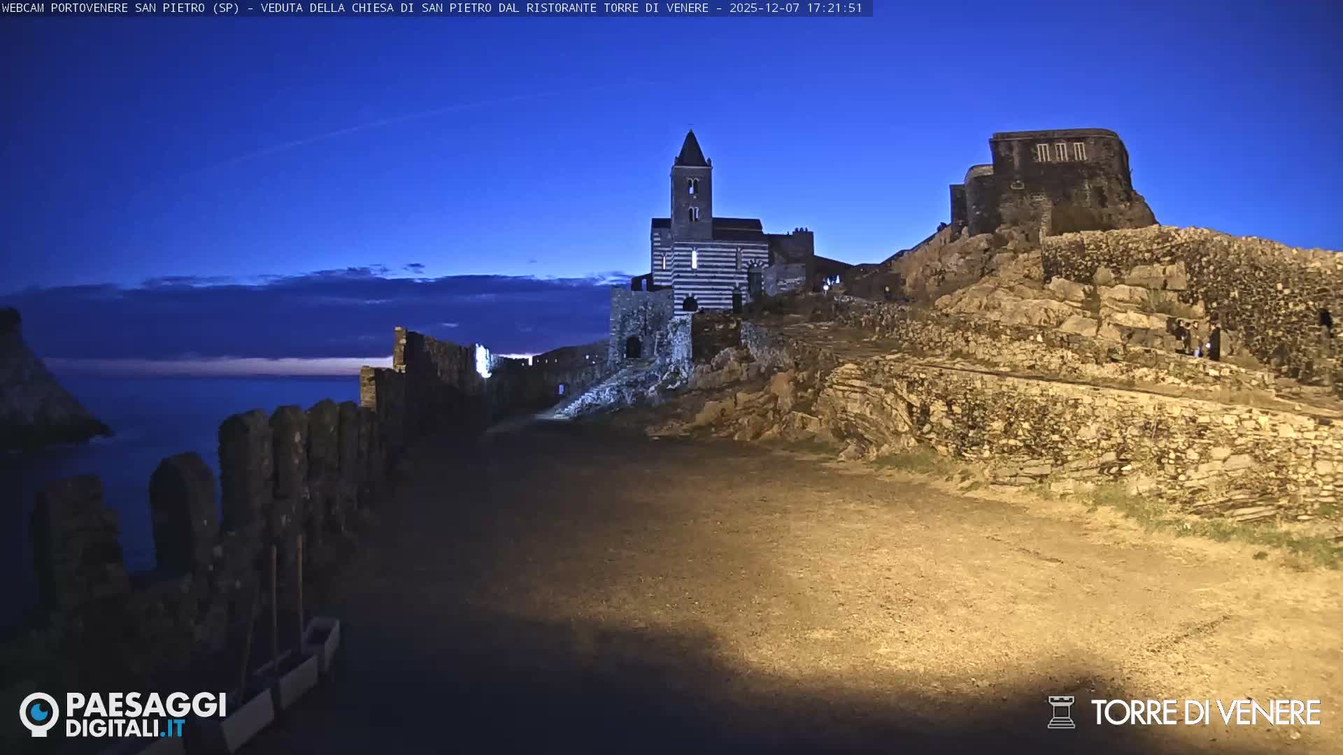 Portovenere Chiesa San Pietro (San Peter's Church Cam) - La Spezia, Linguria, Italy