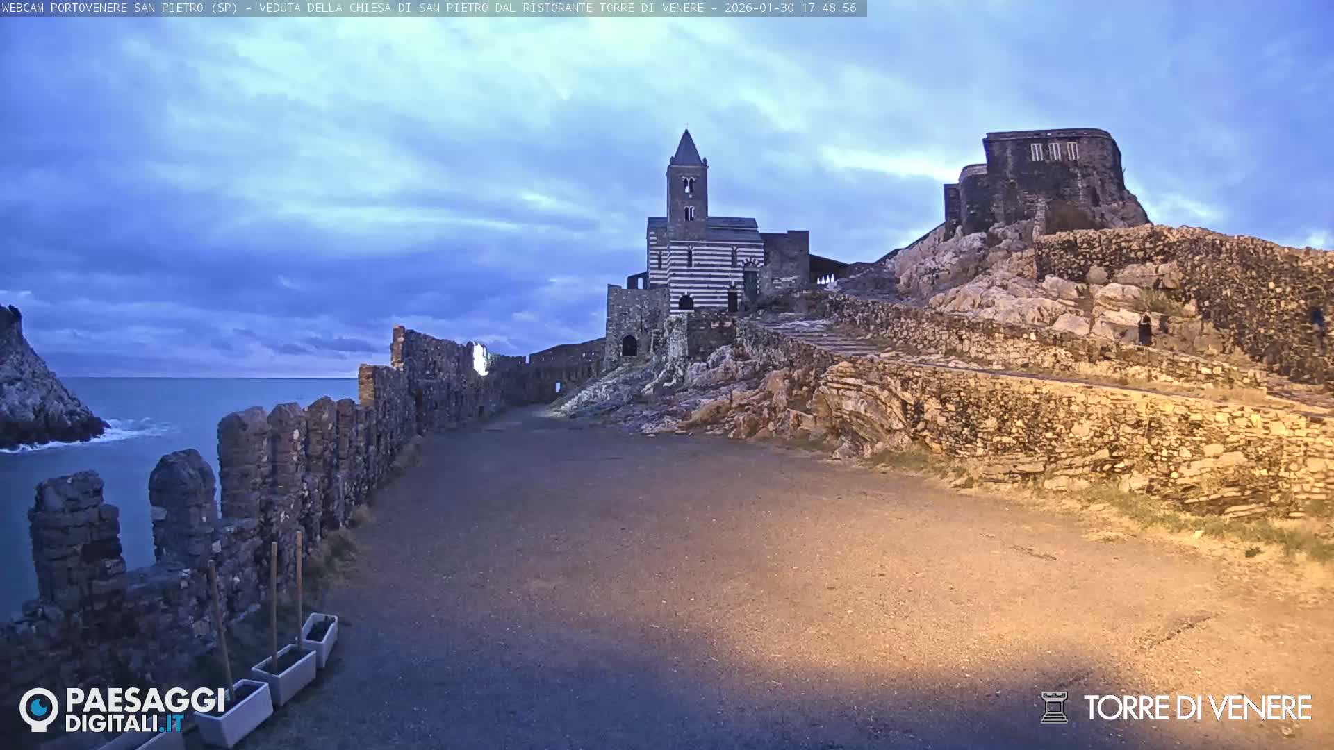 Portovenere Chiesa San Pietro (San Peter's Church Cam) - La Spezia, Linguria, Italy