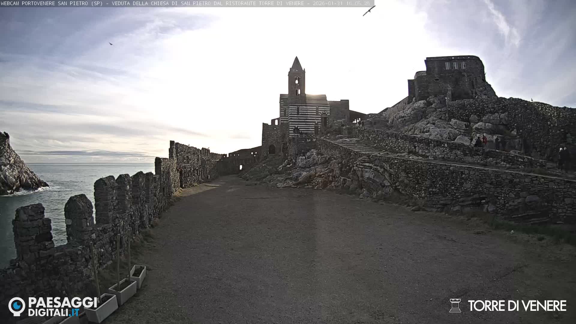 Portovenere Chiesa San Pietro (San Peter's Church Cam) - La Spezia, Linguria, Italy