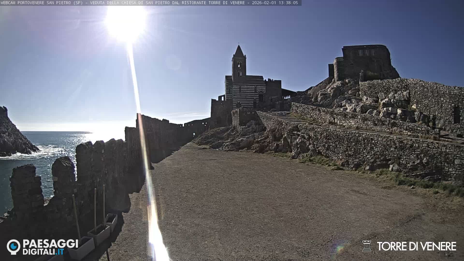 Portovenere Chiesa San Pietro (San Peter's Church Cam) - La Spezia, Linguria, Italy