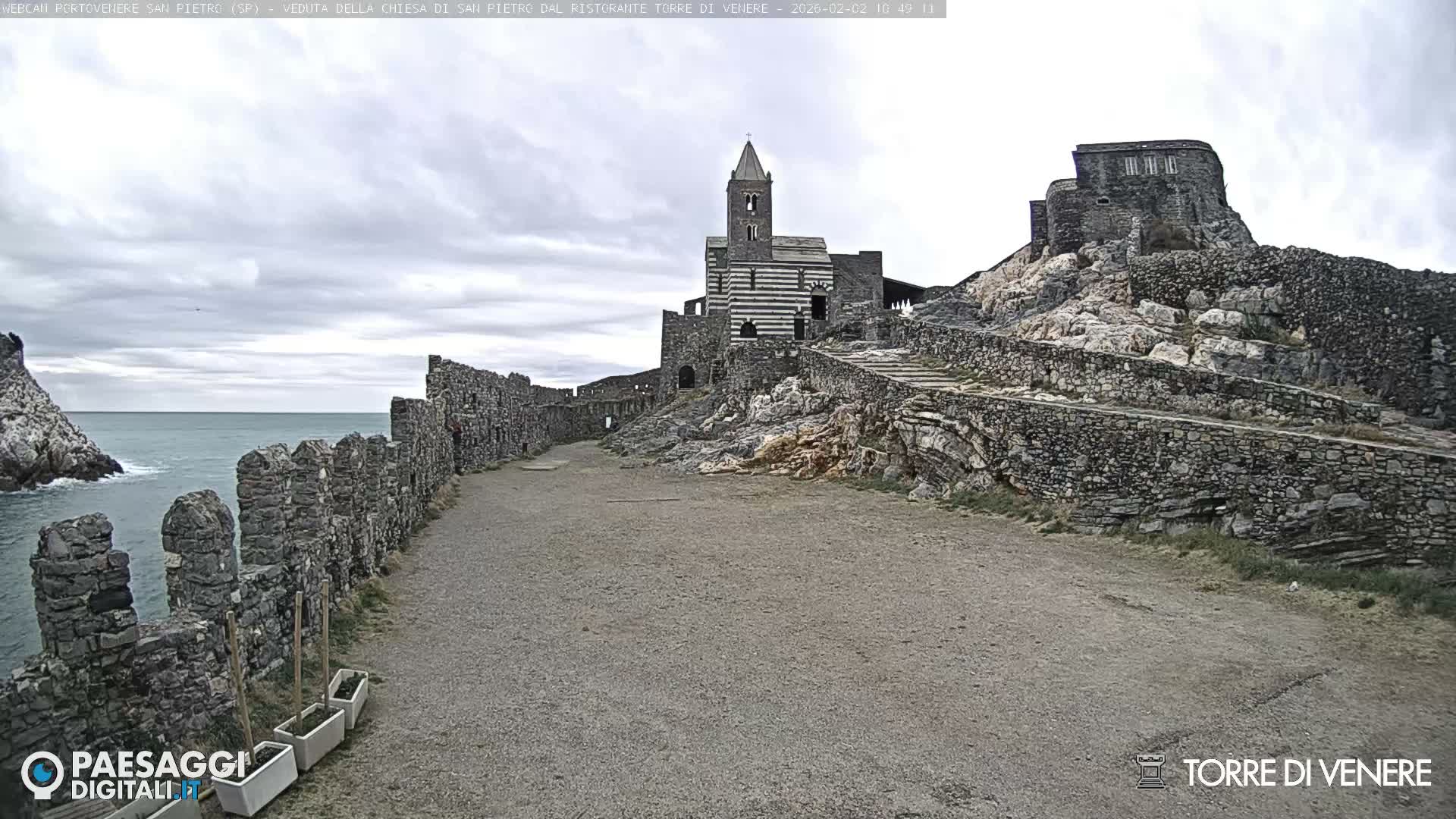 Portovenere Chiesa San Pietro (San Peter's Church Cam) - La Spezia, Linguria, Italy