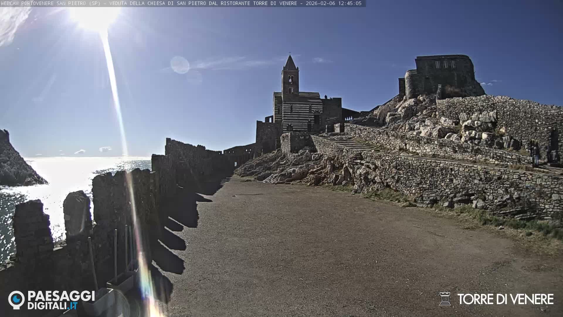 Portovenere Chiesa San Pietro (San Peter's Church Cam) - La Spezia, Linguria, Italy