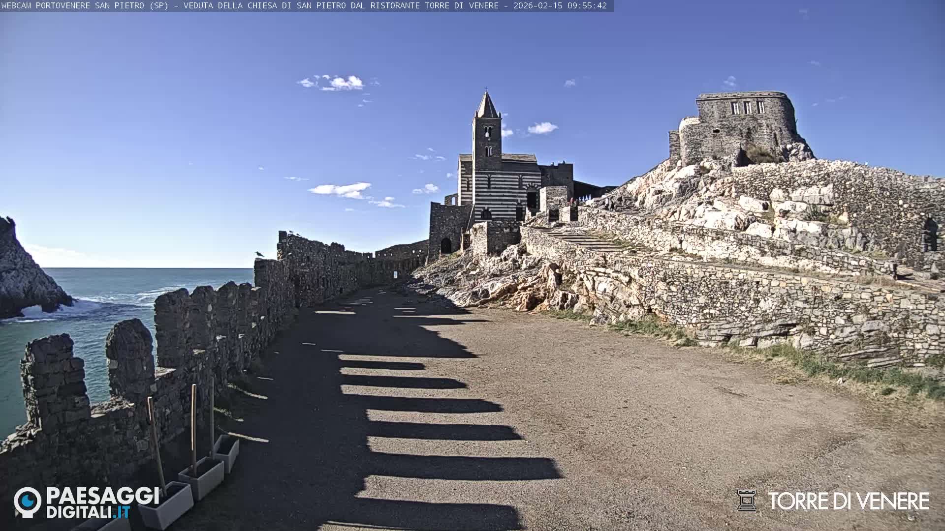 Portovenere Chiesa San Pietro (San Peter's Church Cam) - La Spezia, Linguria, Italy