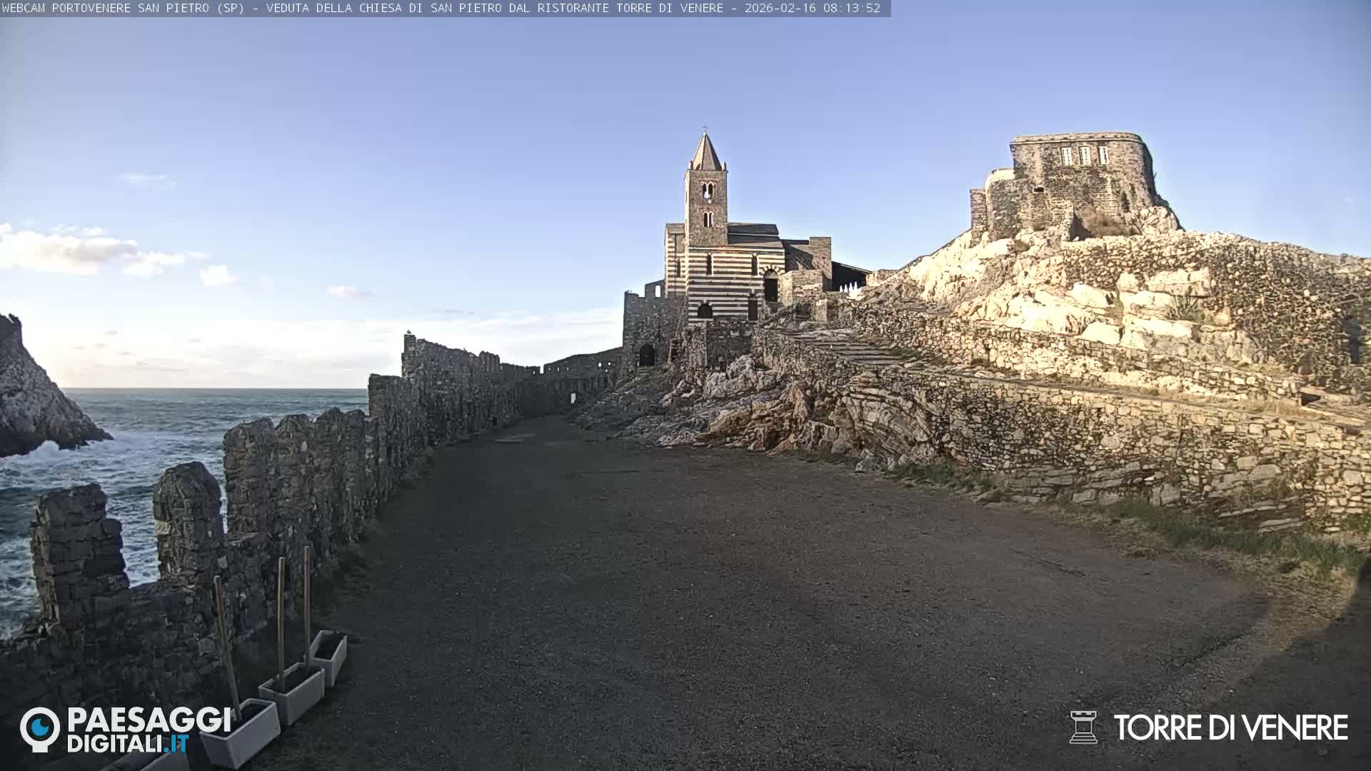 Portovenere Chiesa San Pietro (San Peter's Church Cam) - La Spezia, Linguria, Italy