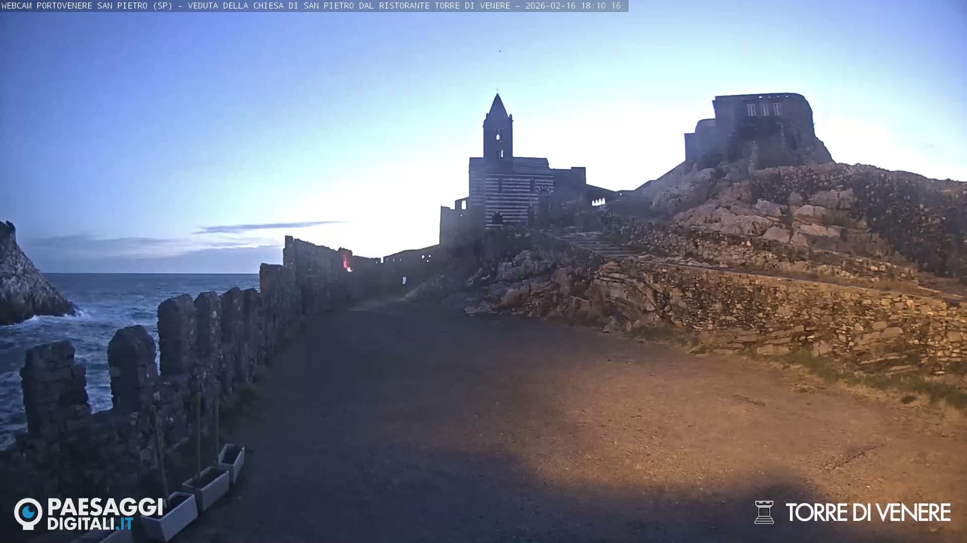 Portovenere Chiesa San Pietro (San Peter's Church Cam) - La Spezia, Linguria, Italy