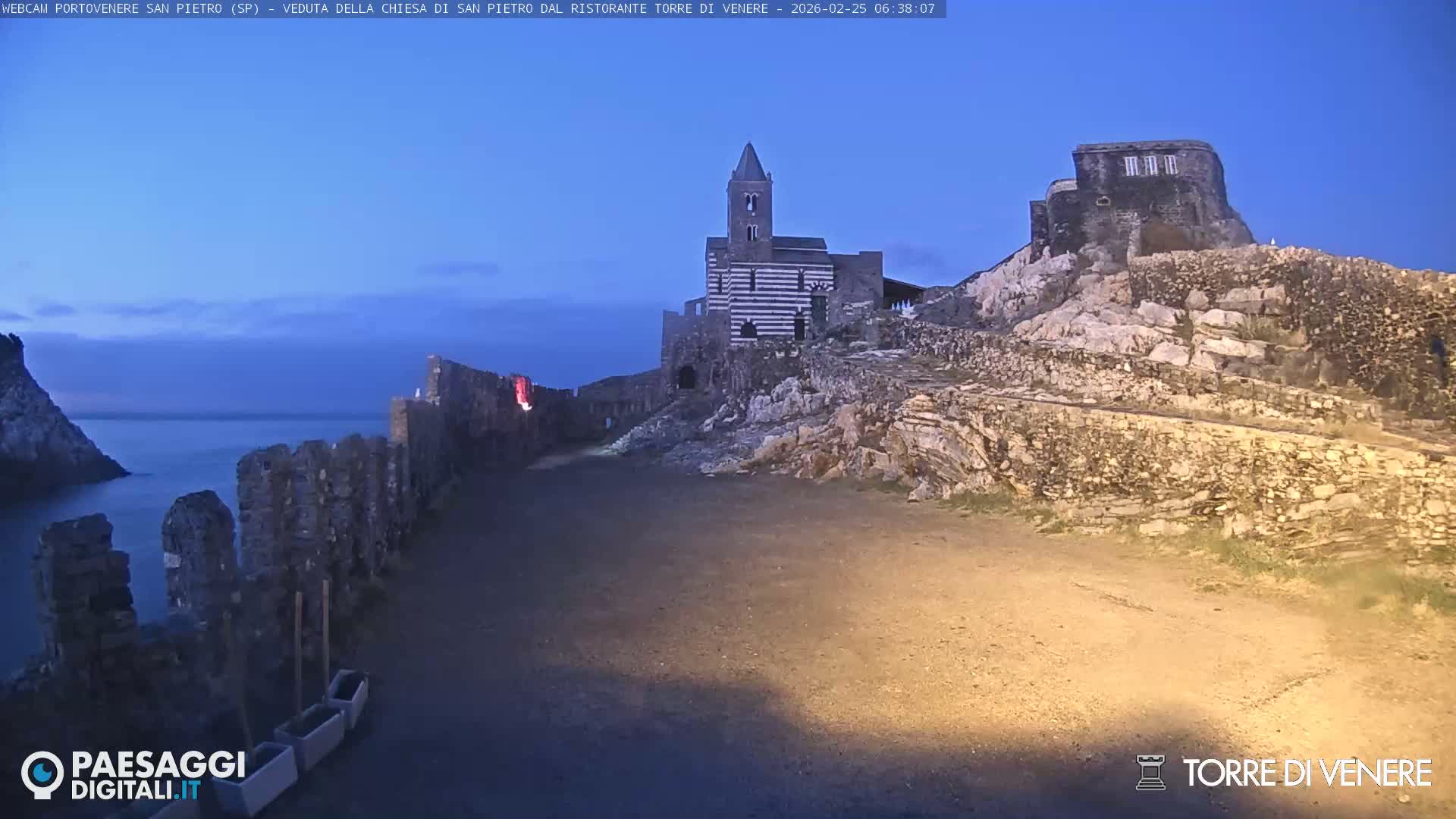 Portovenere Chiesa San Pietro (San Peter's Church Cam) - La Spezia, Linguria, Italy