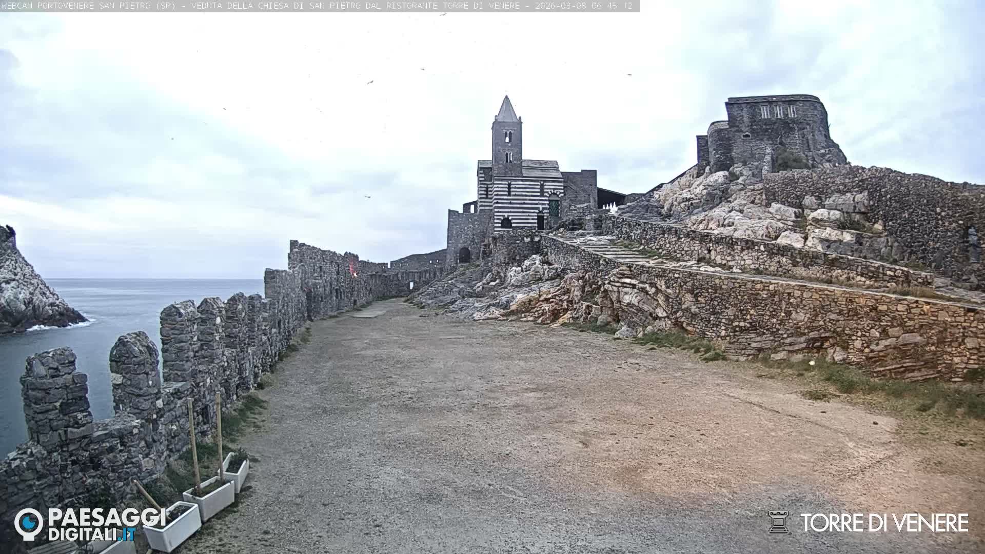 Portovenere Chiesa San Pietro (San Peter's Church Cam) - La Spezia, Linguria, Italy