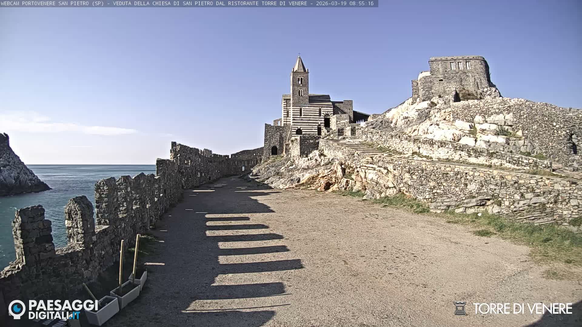 Portovenere Chiesa San Pietro (San Peter's Church Cam) - La Spezia, Linguria, Italy