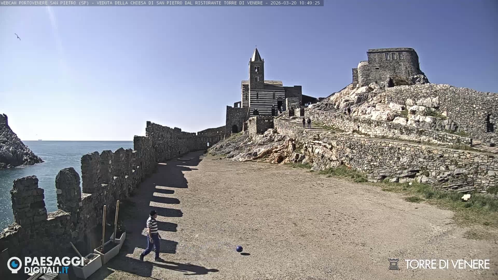 Portovenere Chiesa San Pietro (San Peter's Church Cam) - La Spezia, Linguria, Italy
