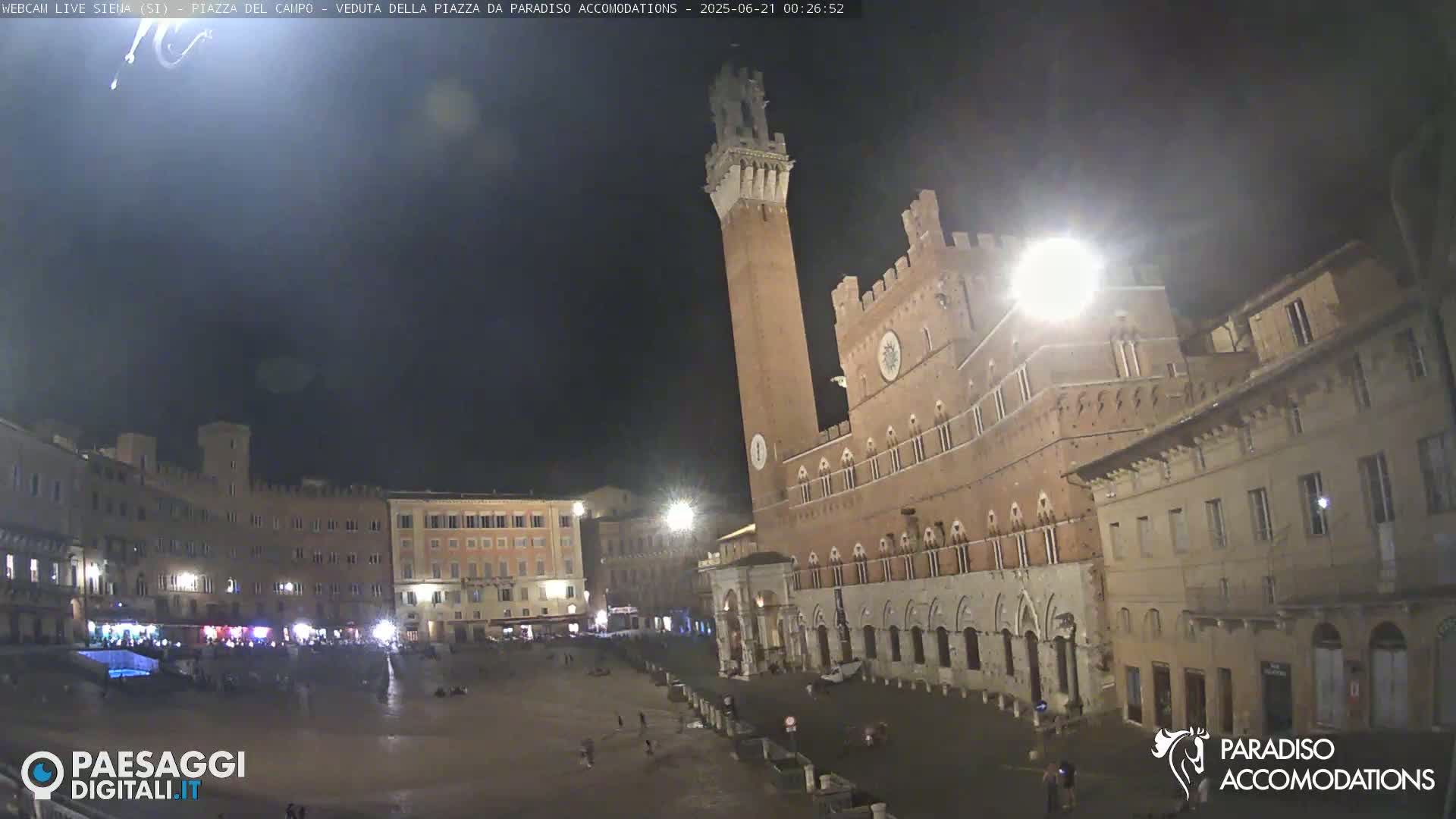 Siena , Piazza del Campo II Square Live Cam - Tuscany, Italy