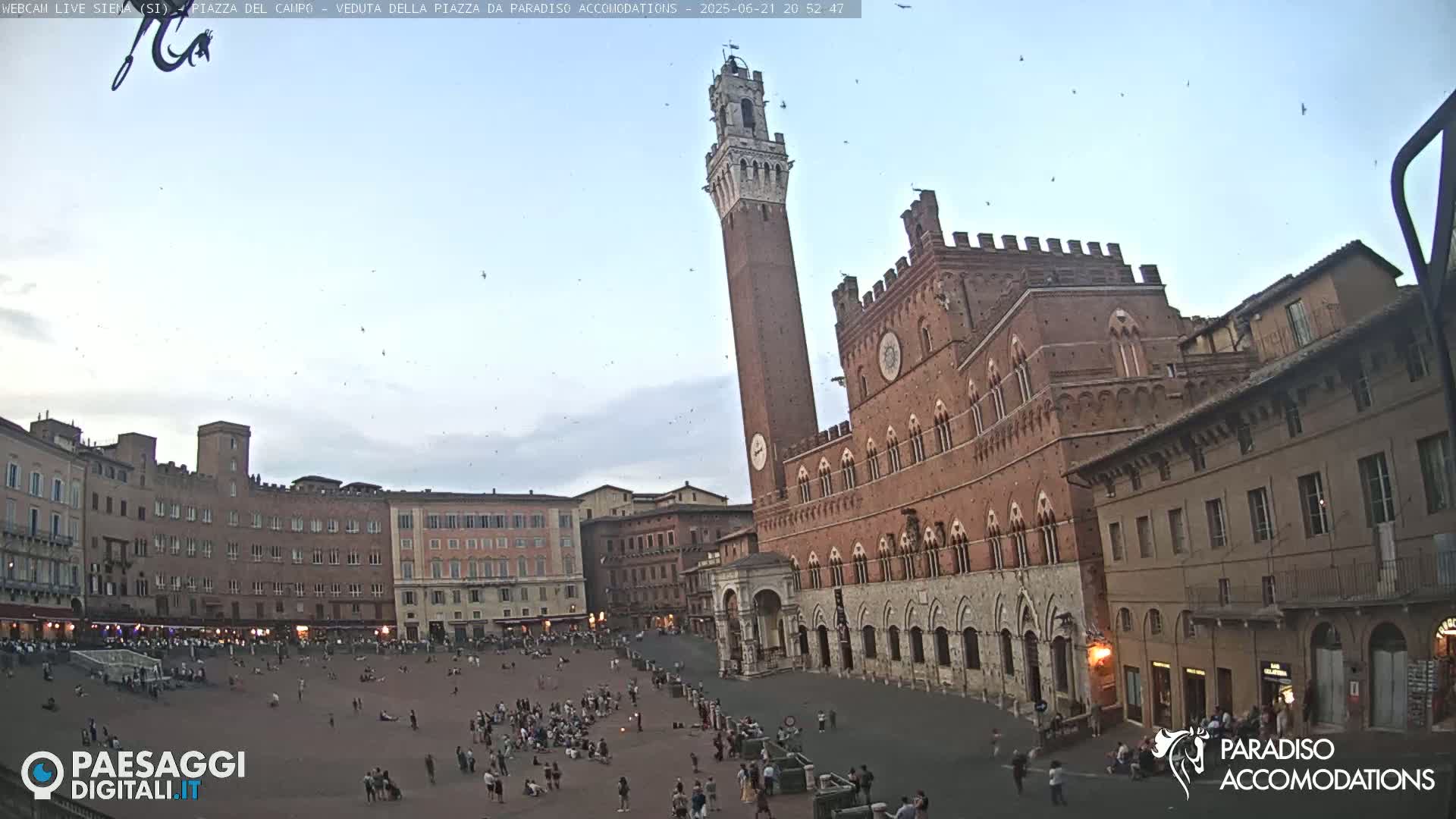 Siena , Piazza del Campo II Square Live Cam - Tuscany, Italy
