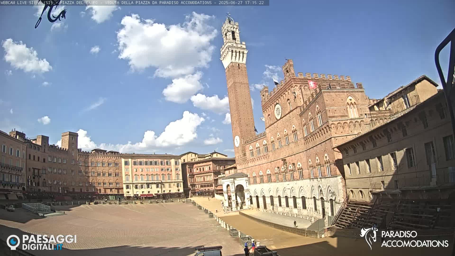 Siena , Piazza del Campo II Square Live Cam - Tuscany, Italy