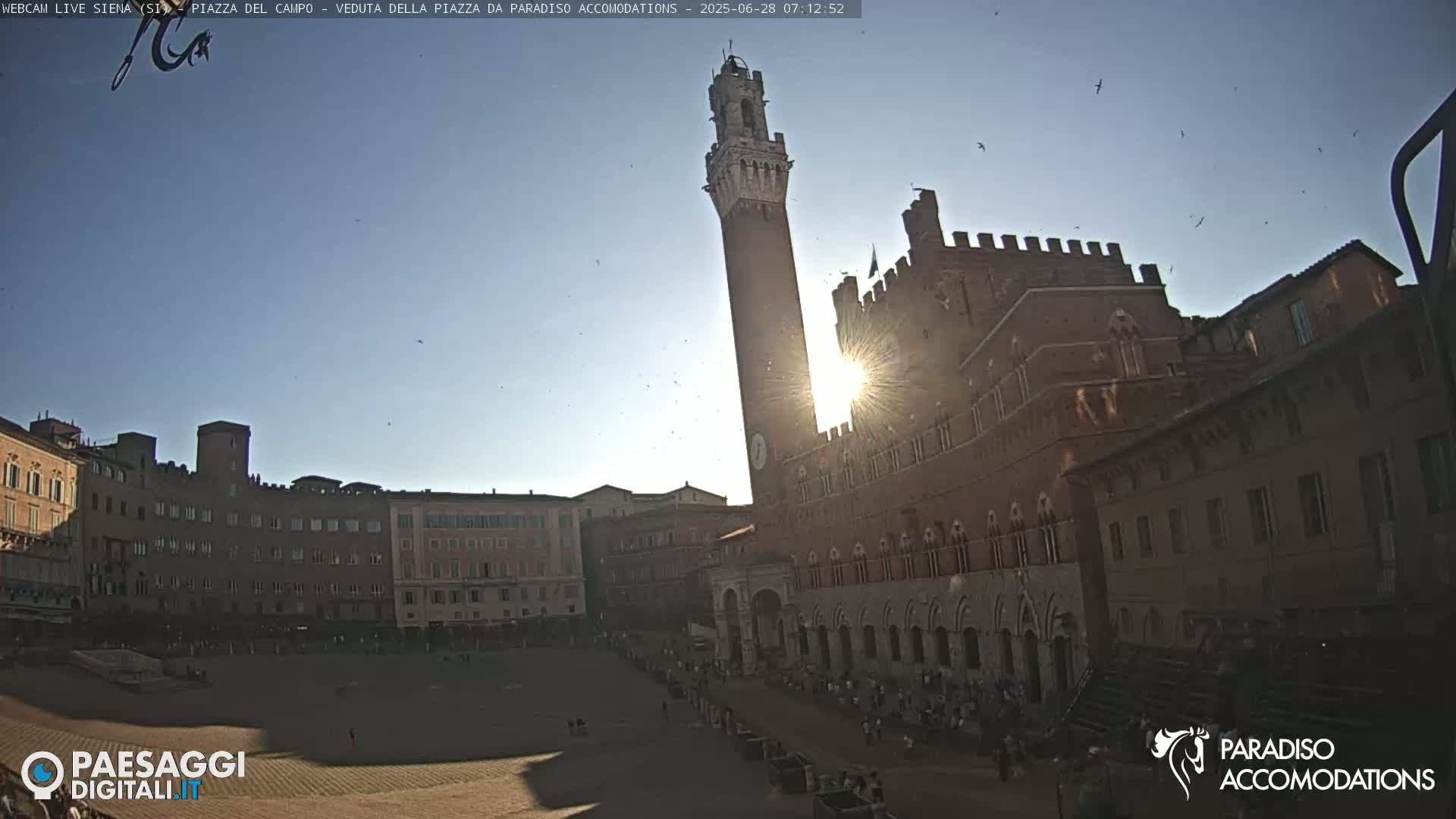 Siena , Piazza del Campo II Square Live Cam - Tuscany, Italy