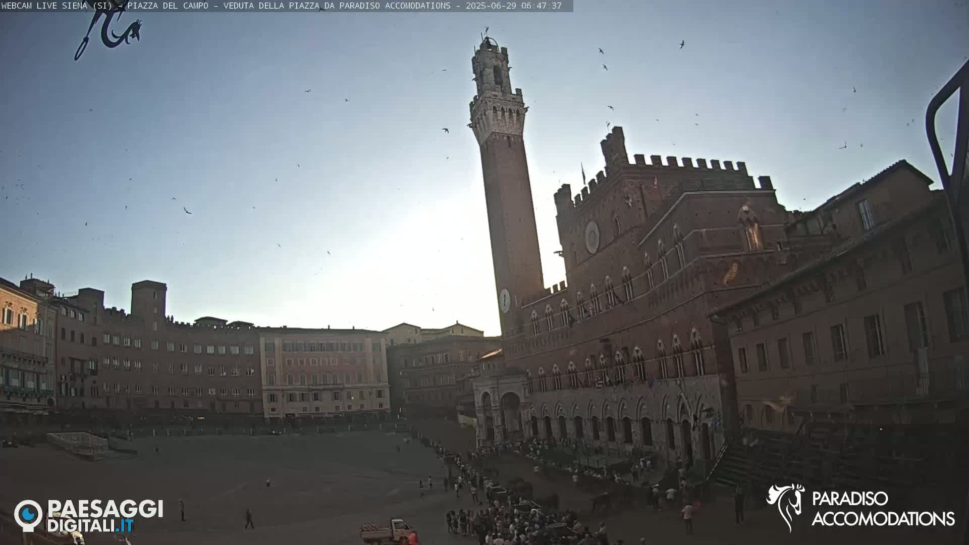 Siena , Piazza del Campo II Square Live Cam - Tuscany, Italy
