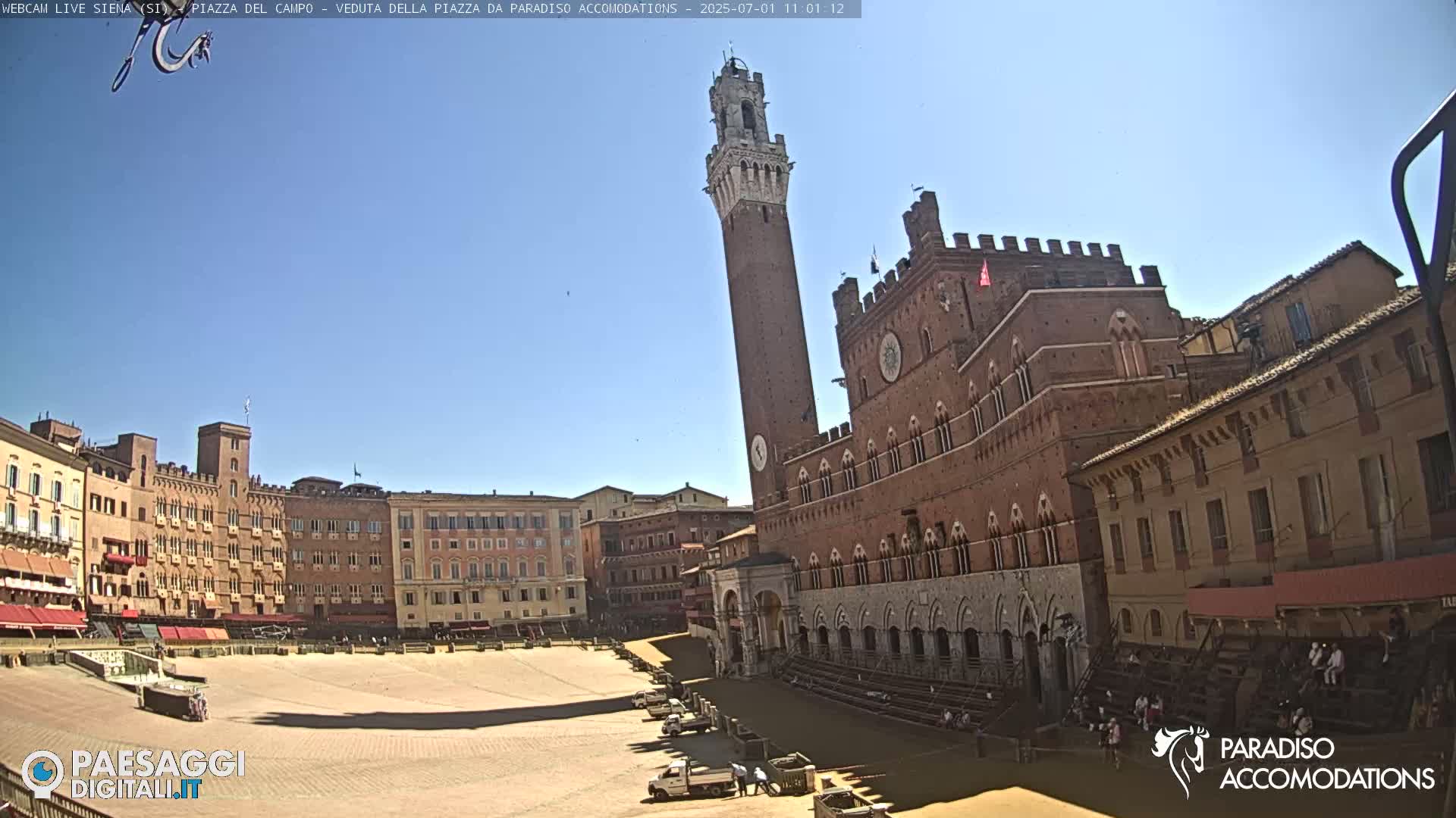 Siena , Piazza del Campo II Square Live Cam - Tuscany, Italy