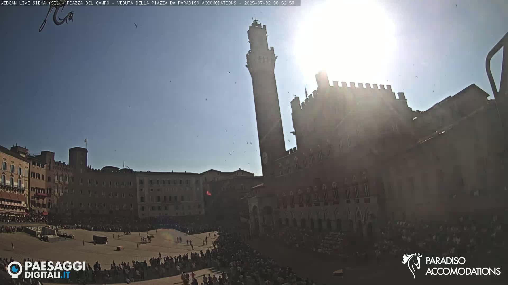 Siena , Piazza del Campo II Square Live Cam - Tuscany, Italy