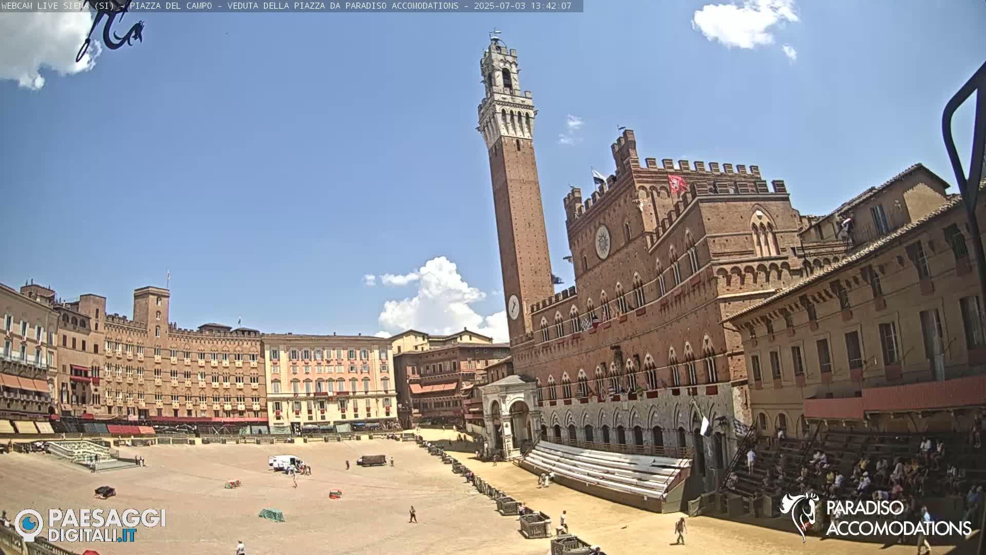 Siena , Piazza del Campo II Square Live Cam - Tuscany, Italy