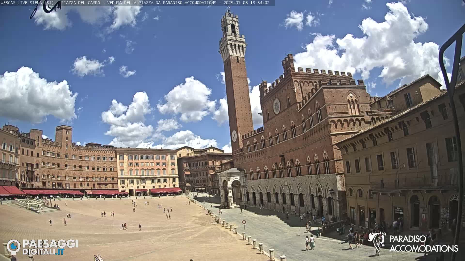 Siena , Piazza del Campo II Square Live Cam - Tuscany, Italy