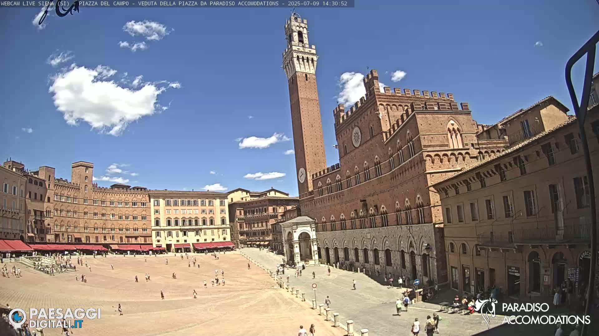 Siena , Piazza del Campo II Square Live Cam - Tuscany, Italy