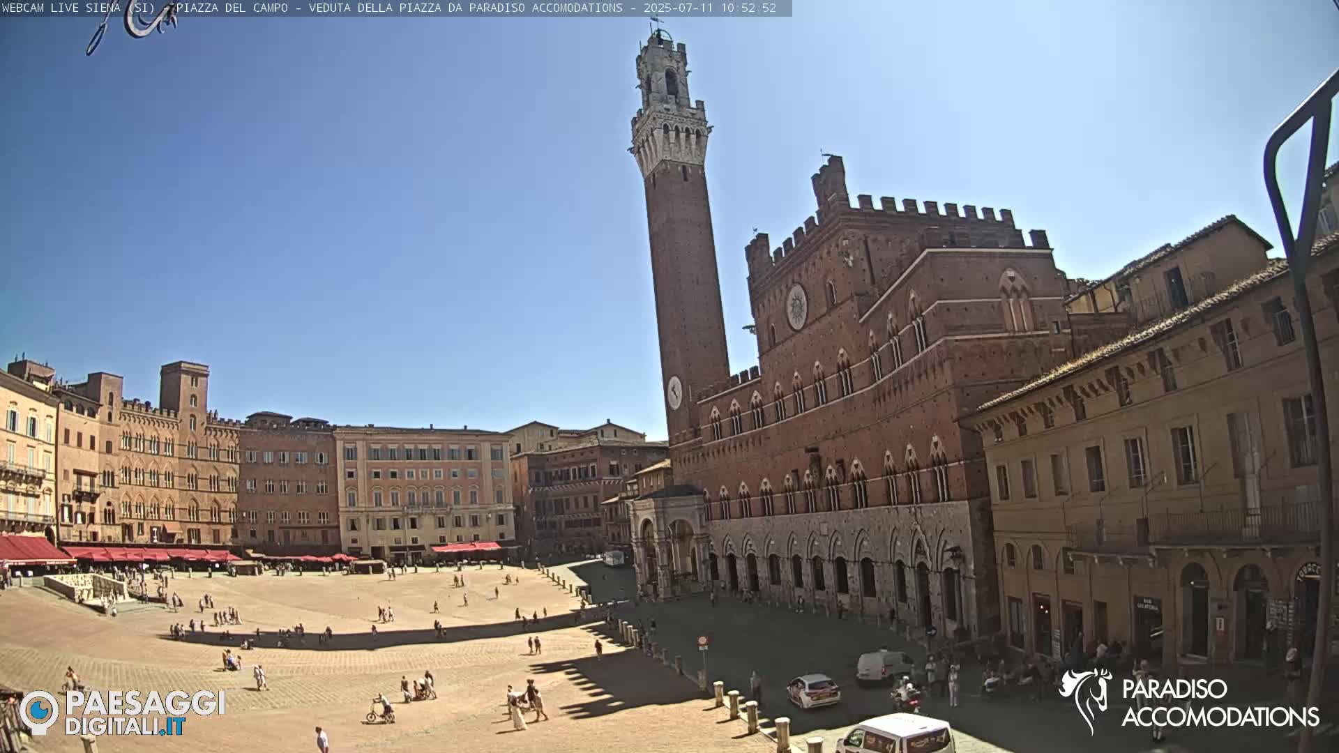 Siena , Piazza del Campo II Square Live Cam - Tuscany, Italy