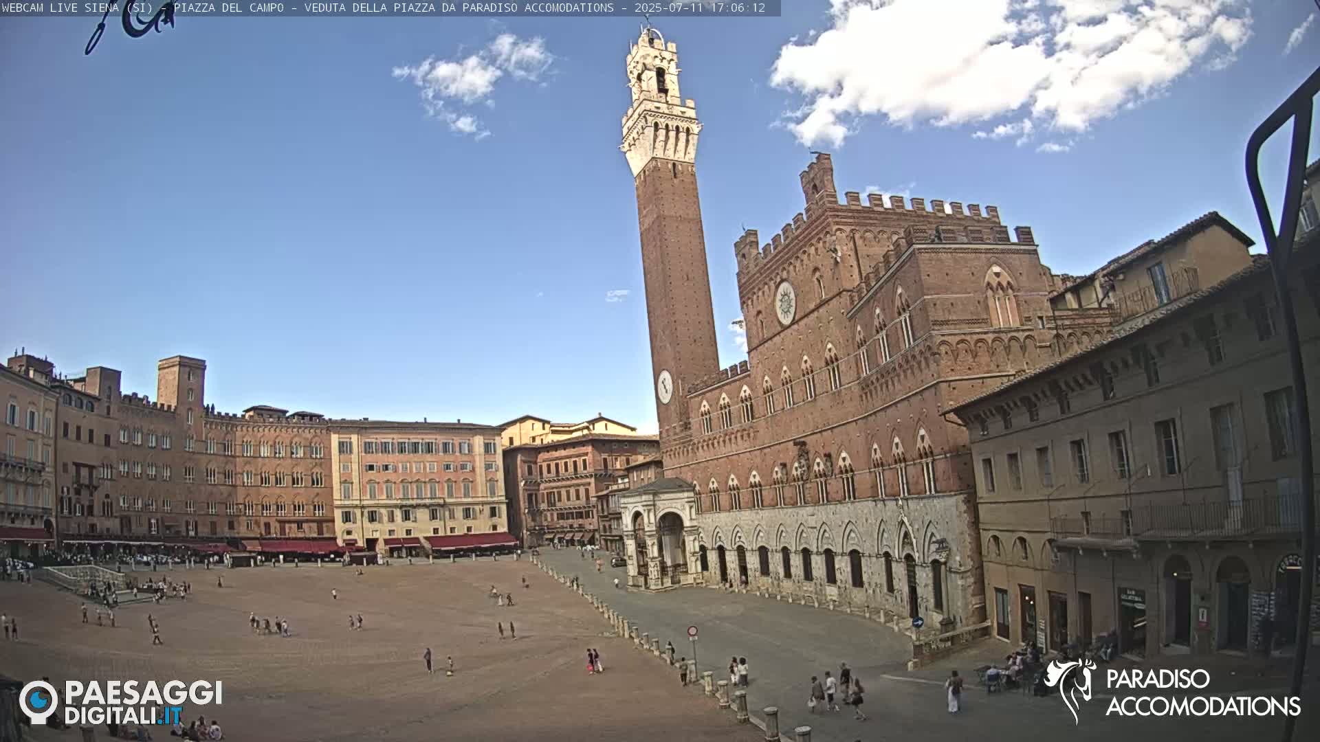 Siena , Piazza del Campo II Square Live Cam - Tuscany, Italy