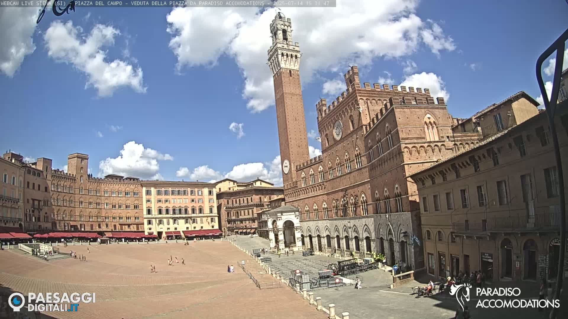 Siena , Piazza del Campo II Square Live Cam - Tuscany, Italy